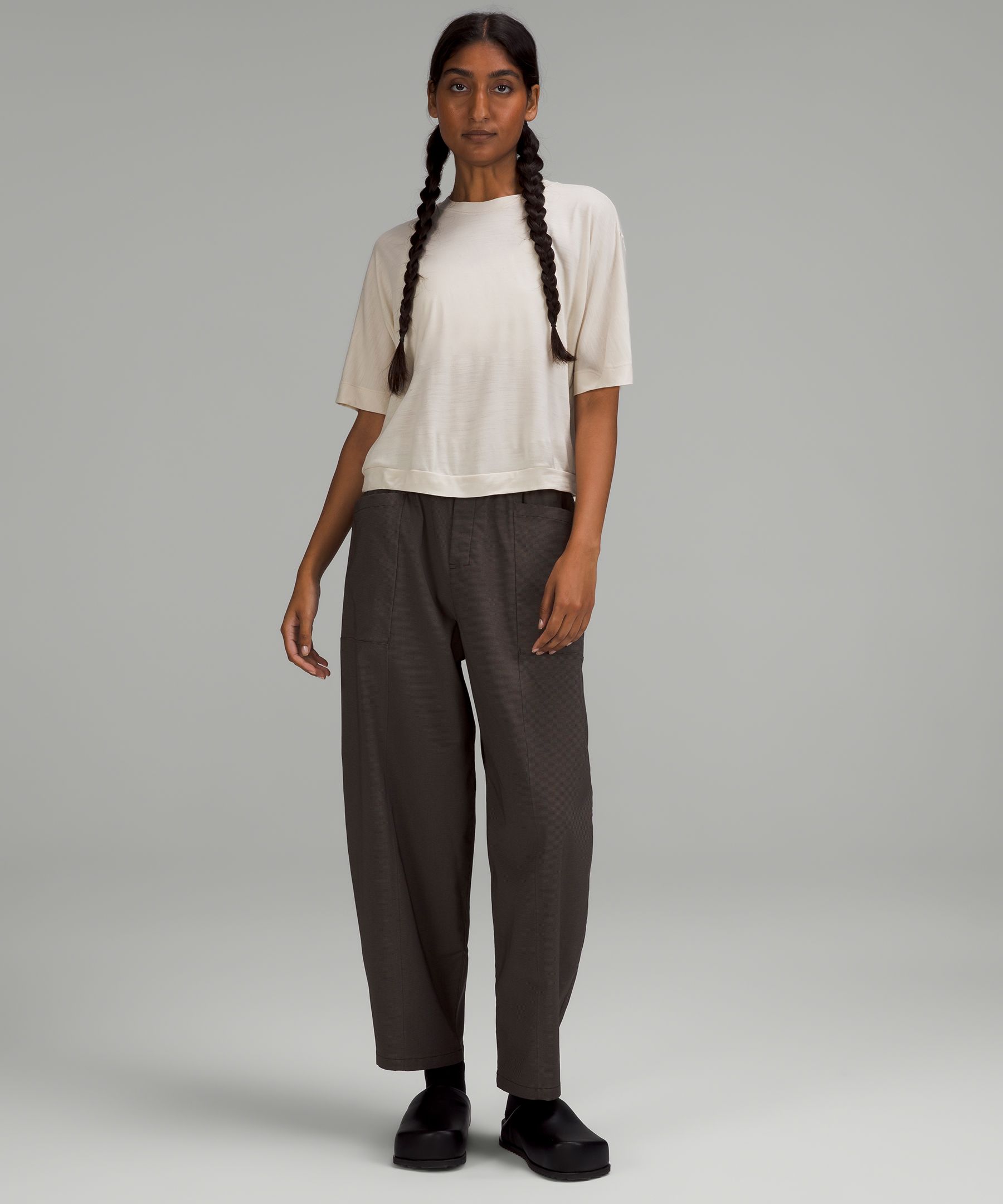 lululemon lab Merino Wool-Blend Boxy T-Shirt Natural Ivory