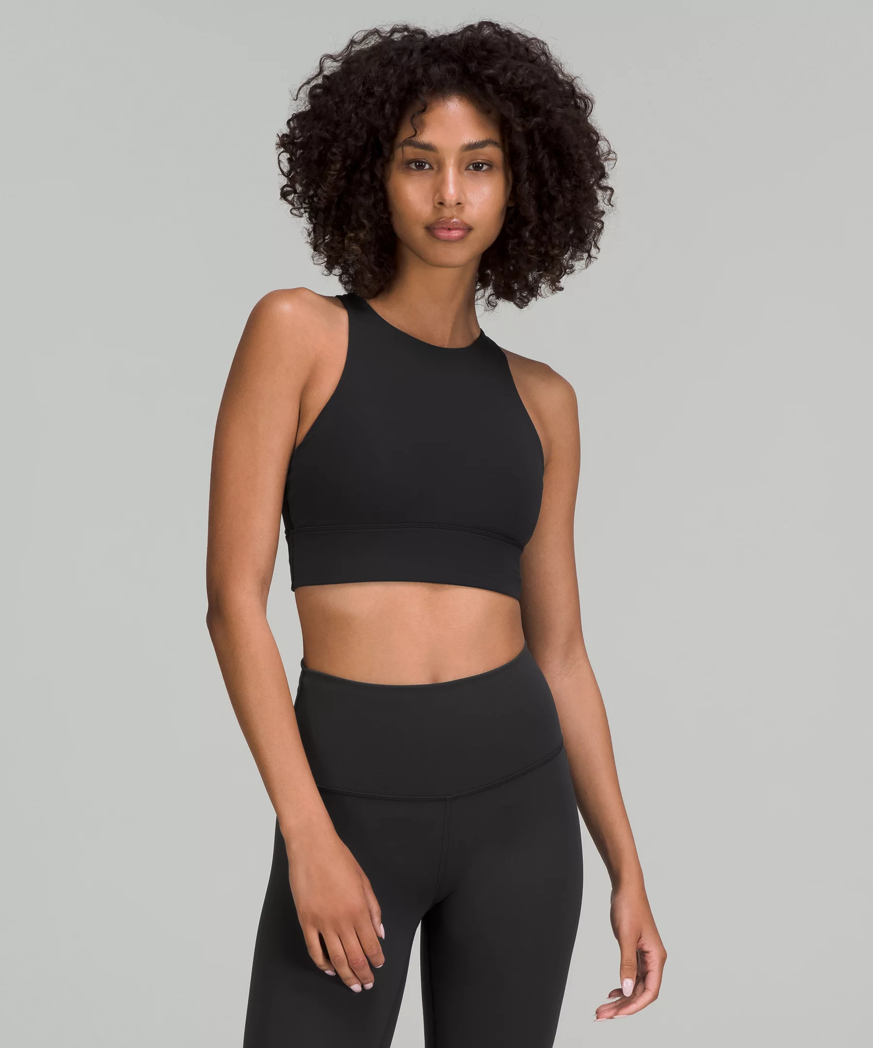 lululemon Energy High-Neck Longline Tough Bra *Medium Support, B–D Cups Black