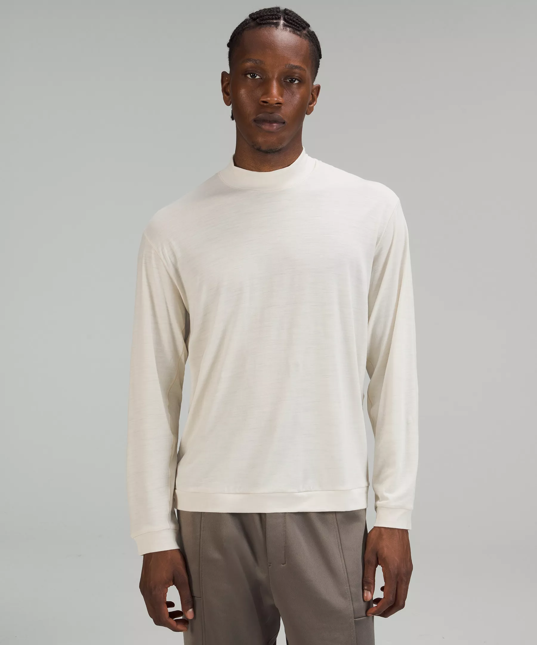 lululemon lab Merino Wool-Blend Long-Sleeve Shirt Natural Ivory