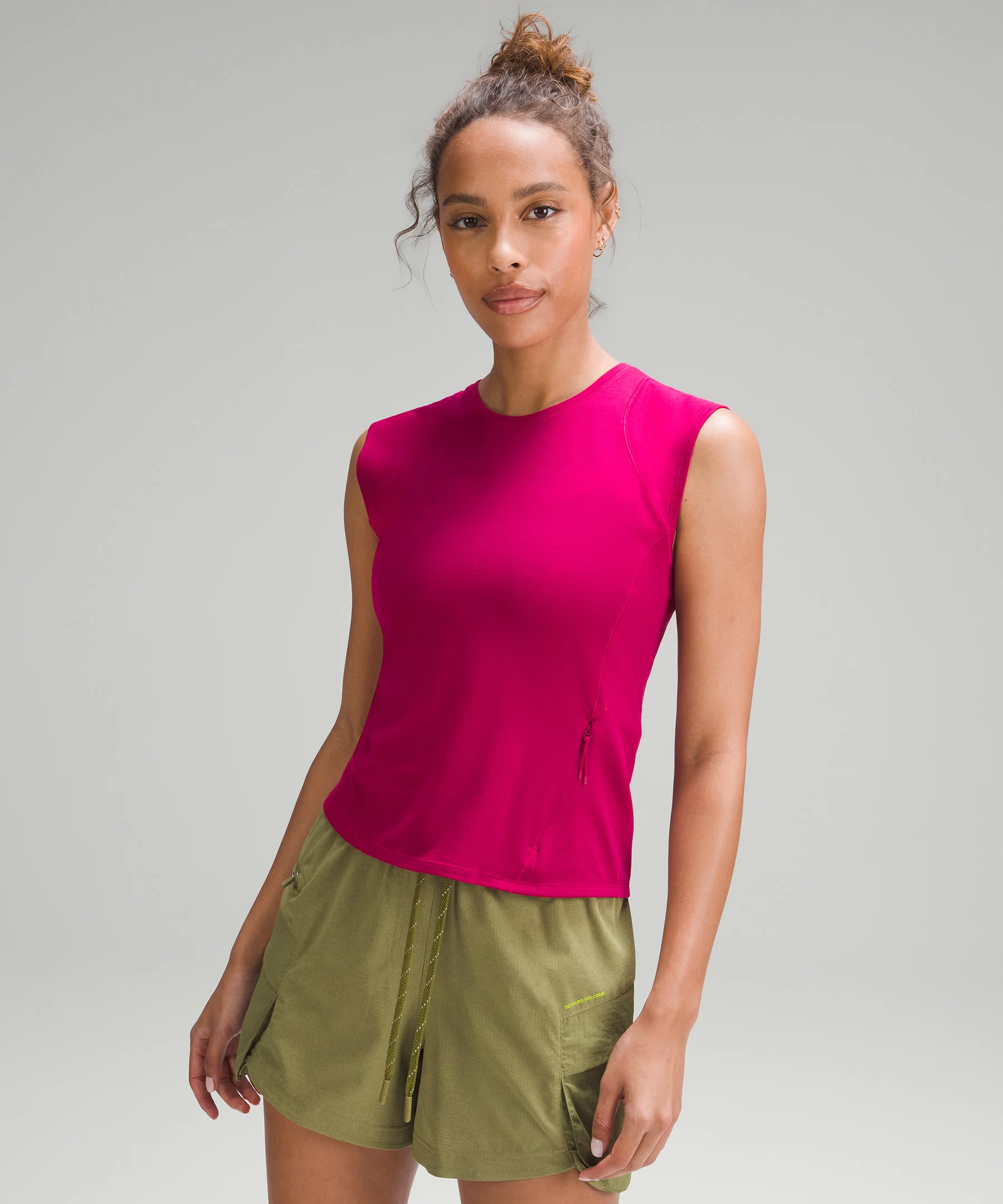 Cap Sleeve Hiking Tank Top Wild Berry