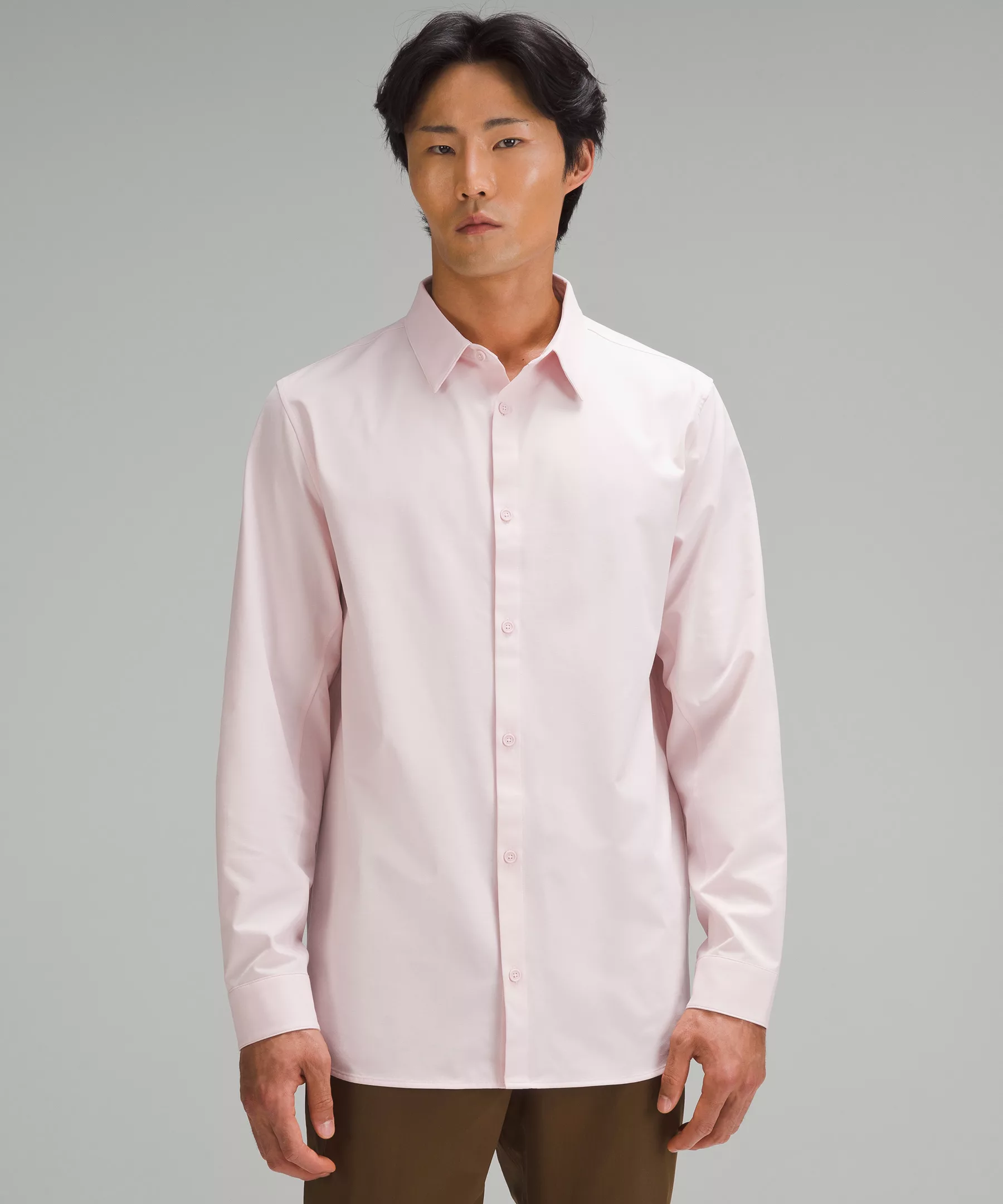 New Venture Classic-Fit Long-Sleeve Shirt Flush Pink
