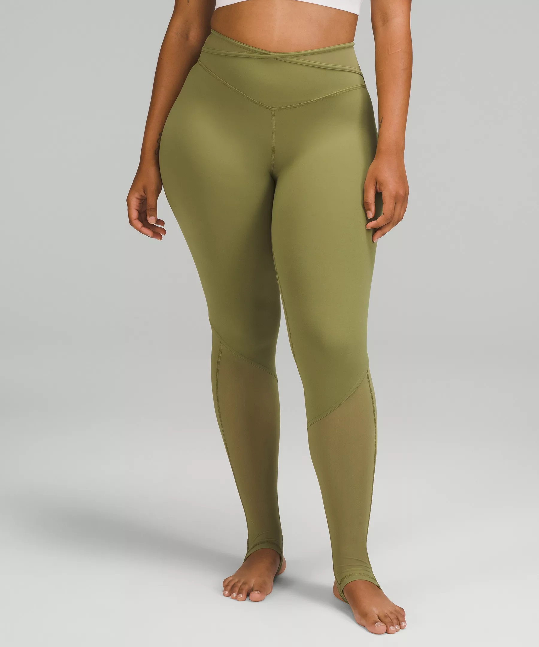 Nulu and Crisscross Mesh Stirrup Tight Bronze Green