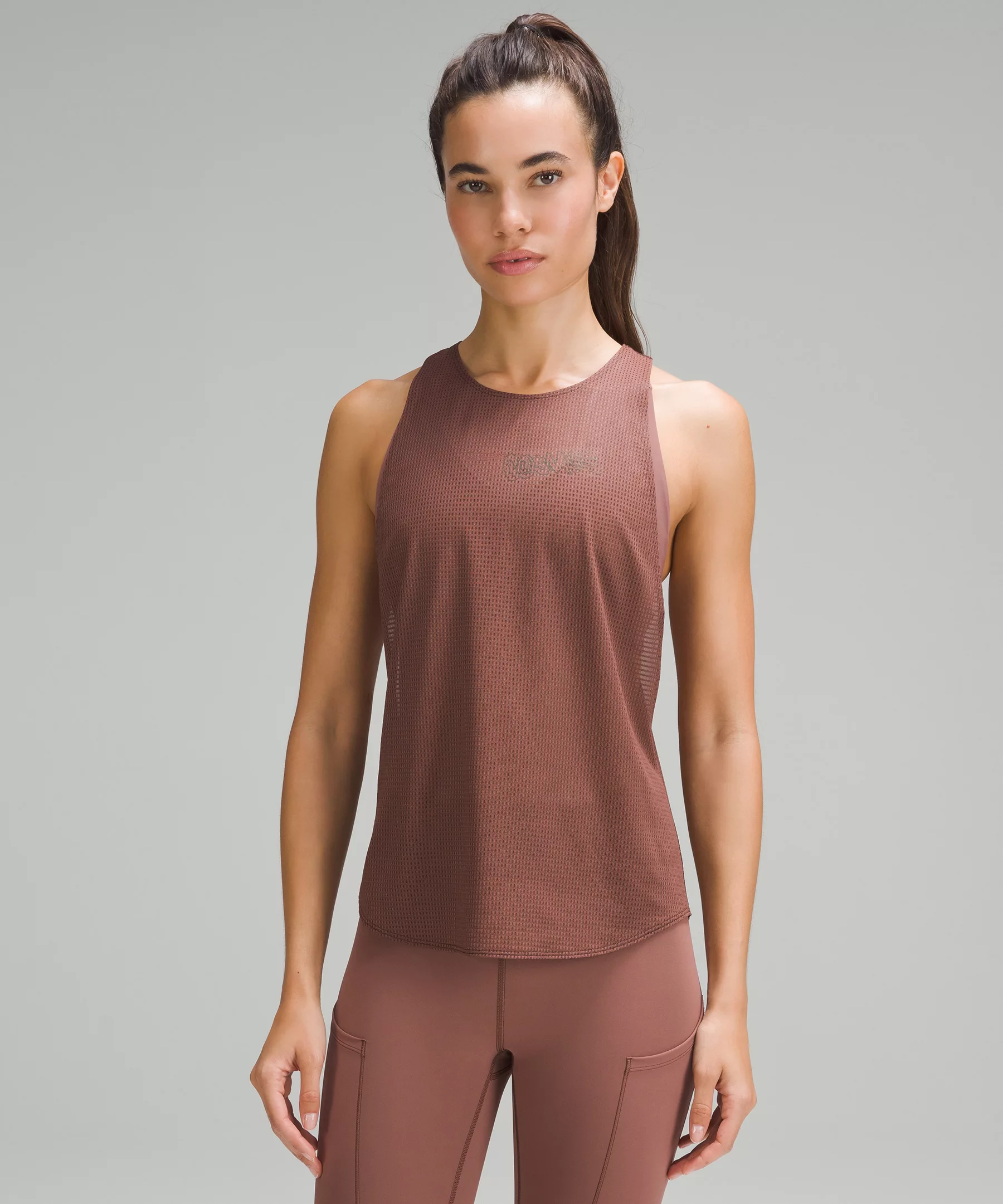 lululemon lab Grid Mesh Training Tank Top *Graphic Smoky Topaz