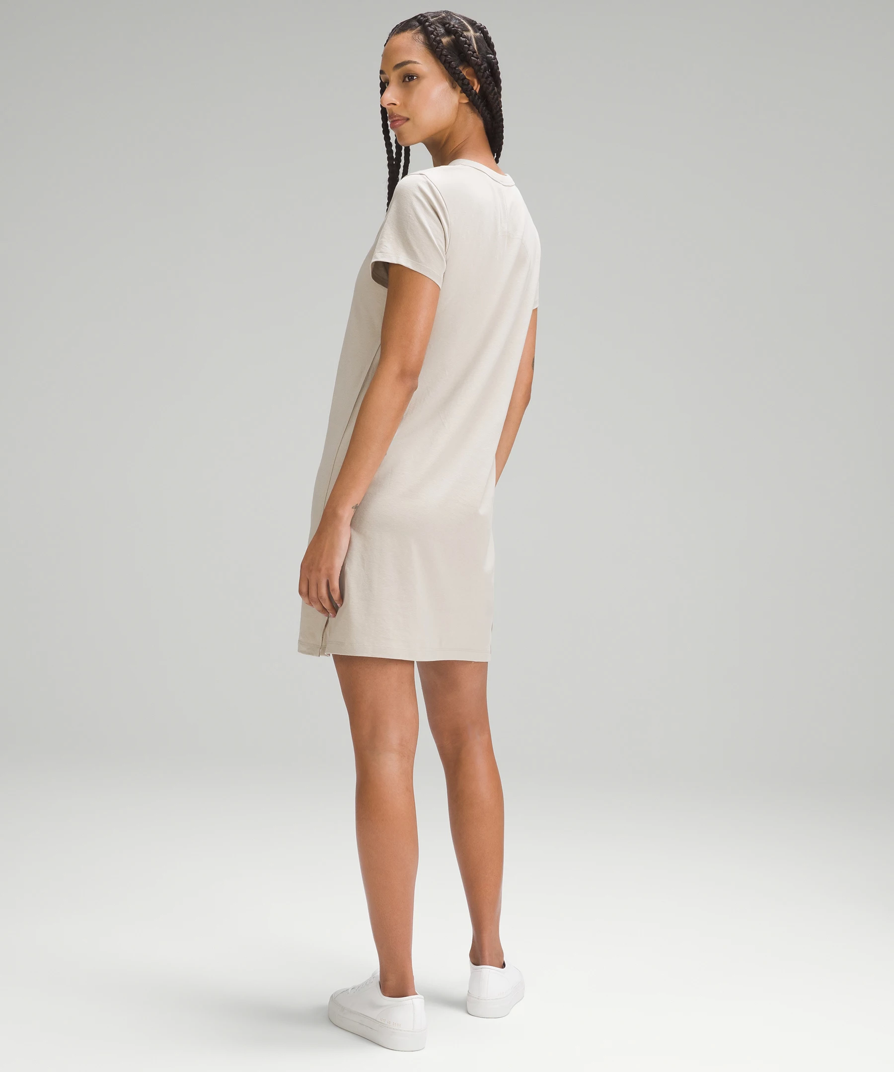 Classic-Fit Cotton-Blend T-Shirt Dress Raw Linen