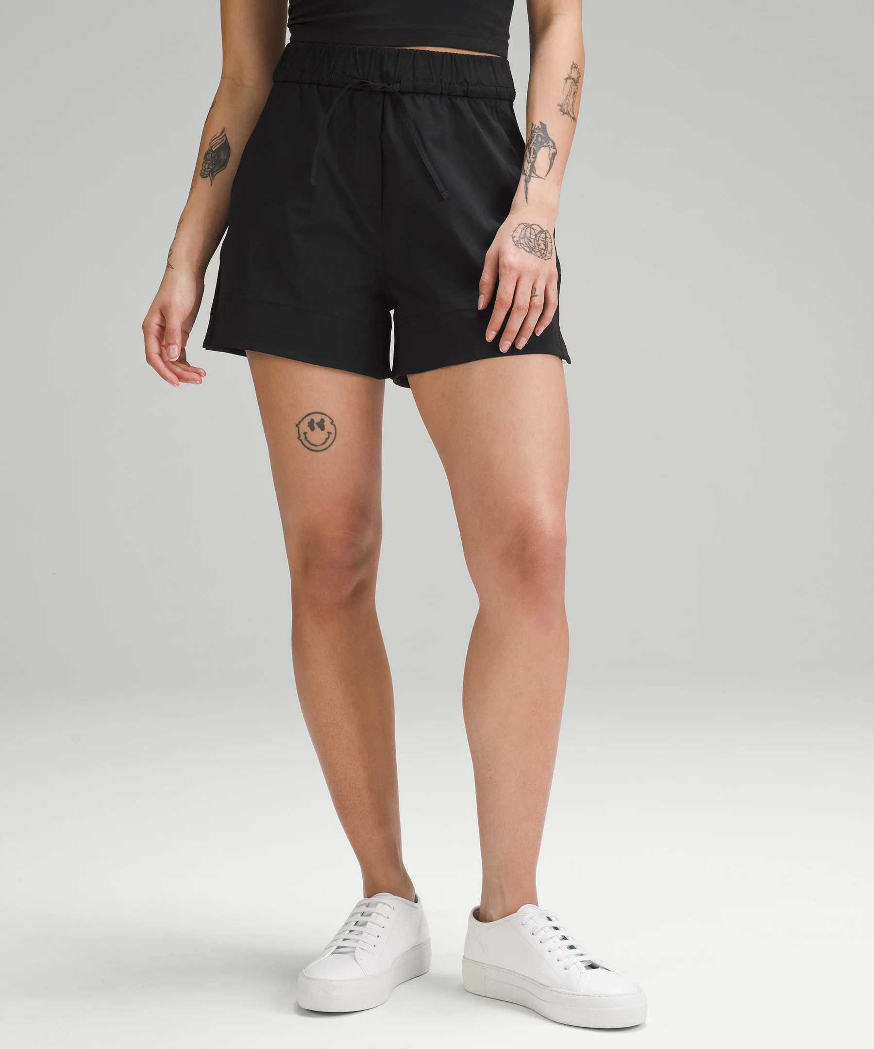 Cinchable Waist High-Rise Woven Short 3.5