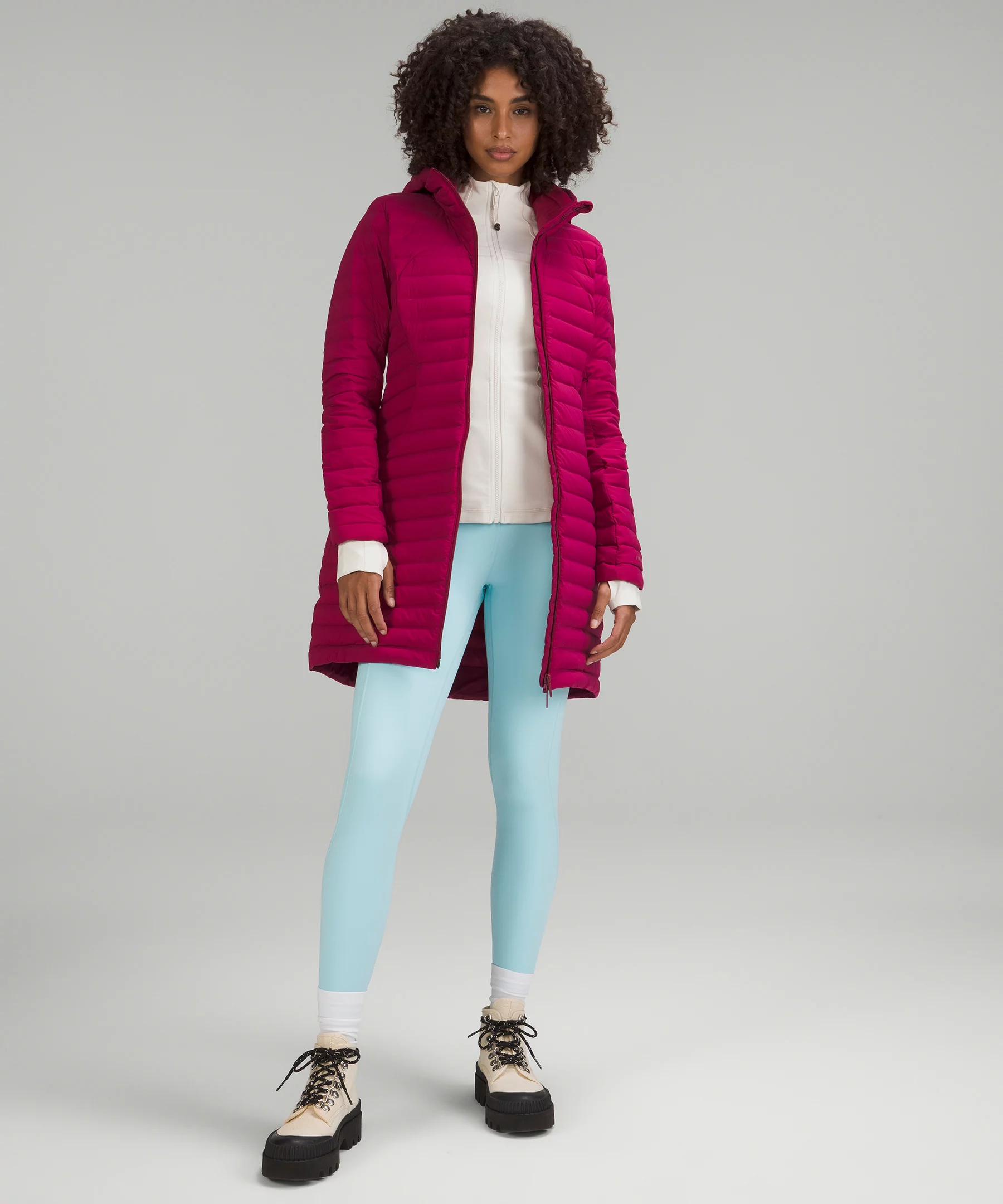 Pack It Down Long Jacket *Online Only Pomegranate