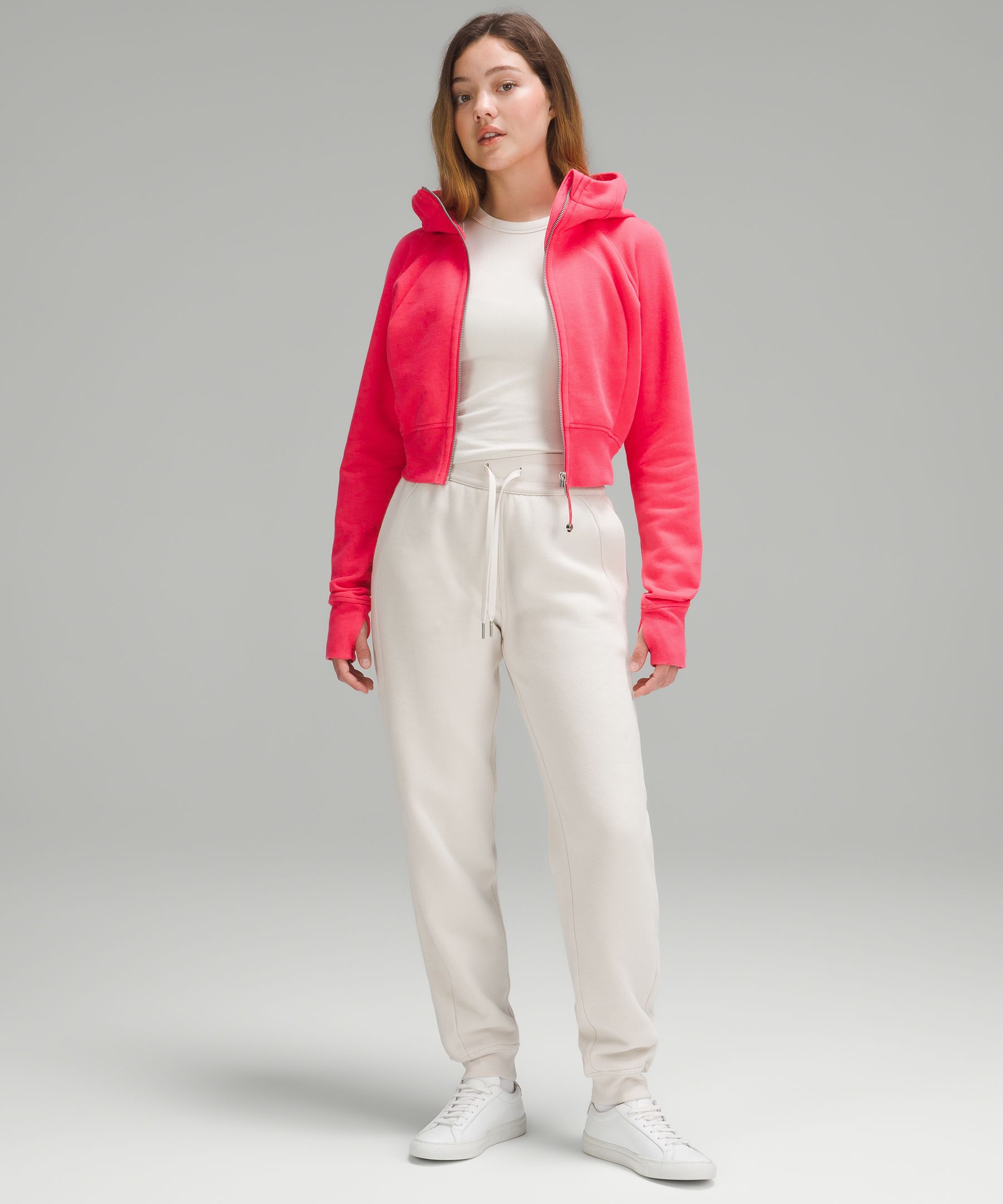 Scuba Full-Zip Cropped Hoodie lip gloss