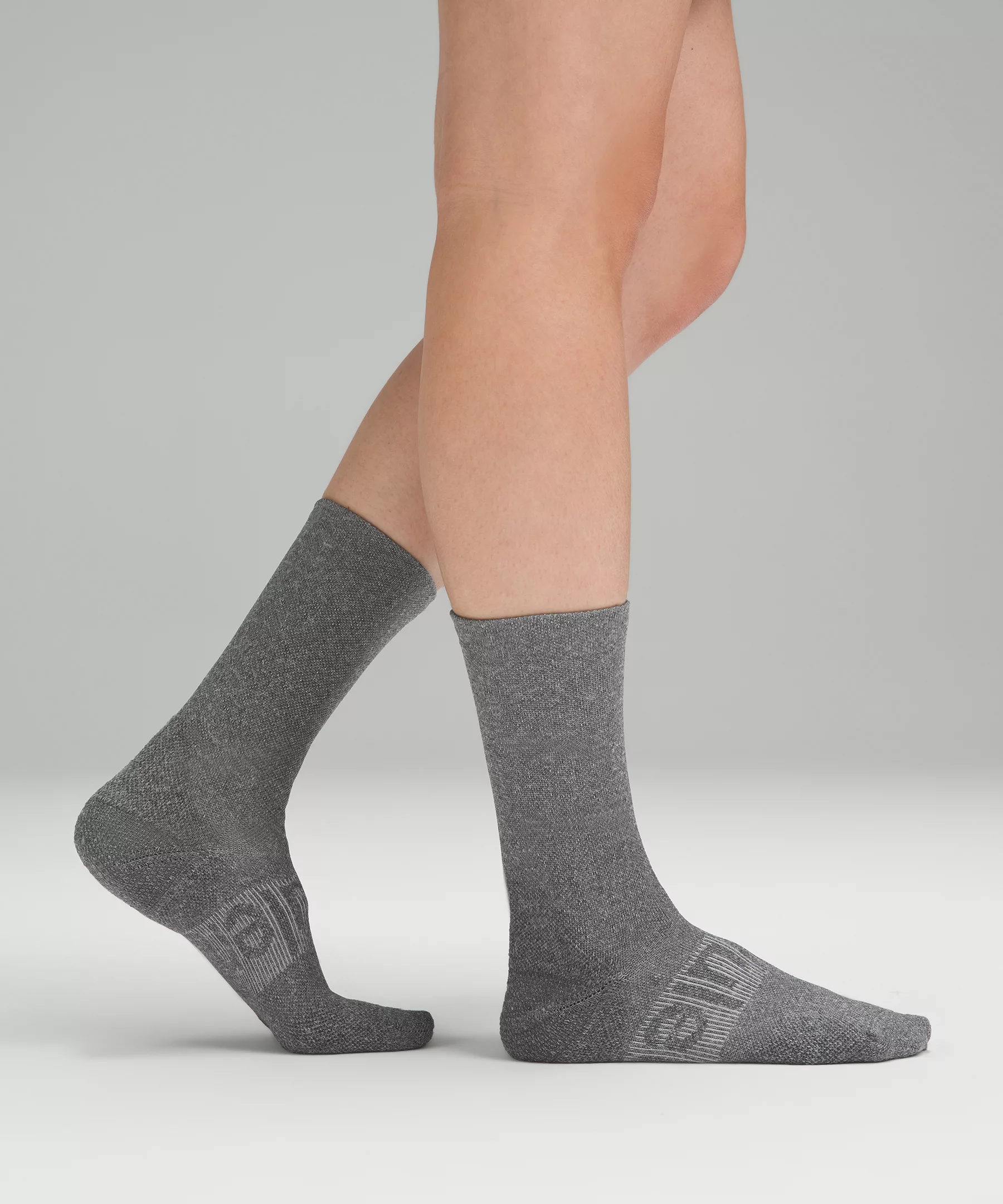 Women's Power Stride Crew Sock *3 Pack Heather Grey
