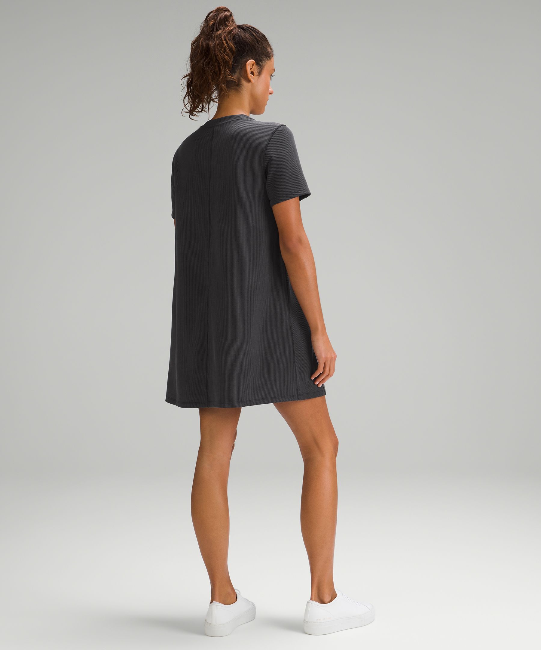 Ribbed Softstreme T-Shirt Dress *Online Only Black