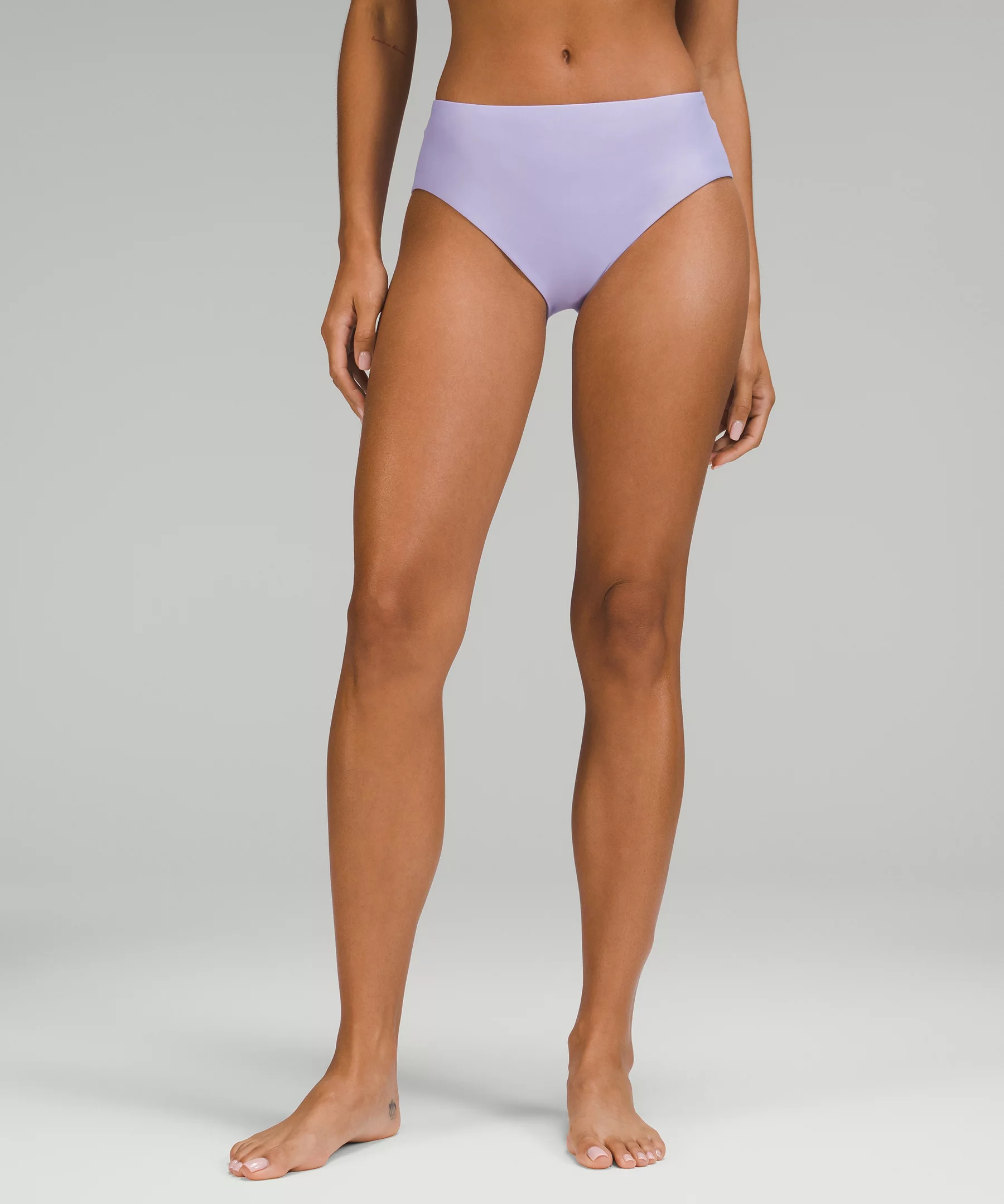 Waterside High-Waist Skimpy-Fit Swim Bottom *Online Only Lilac Smoke