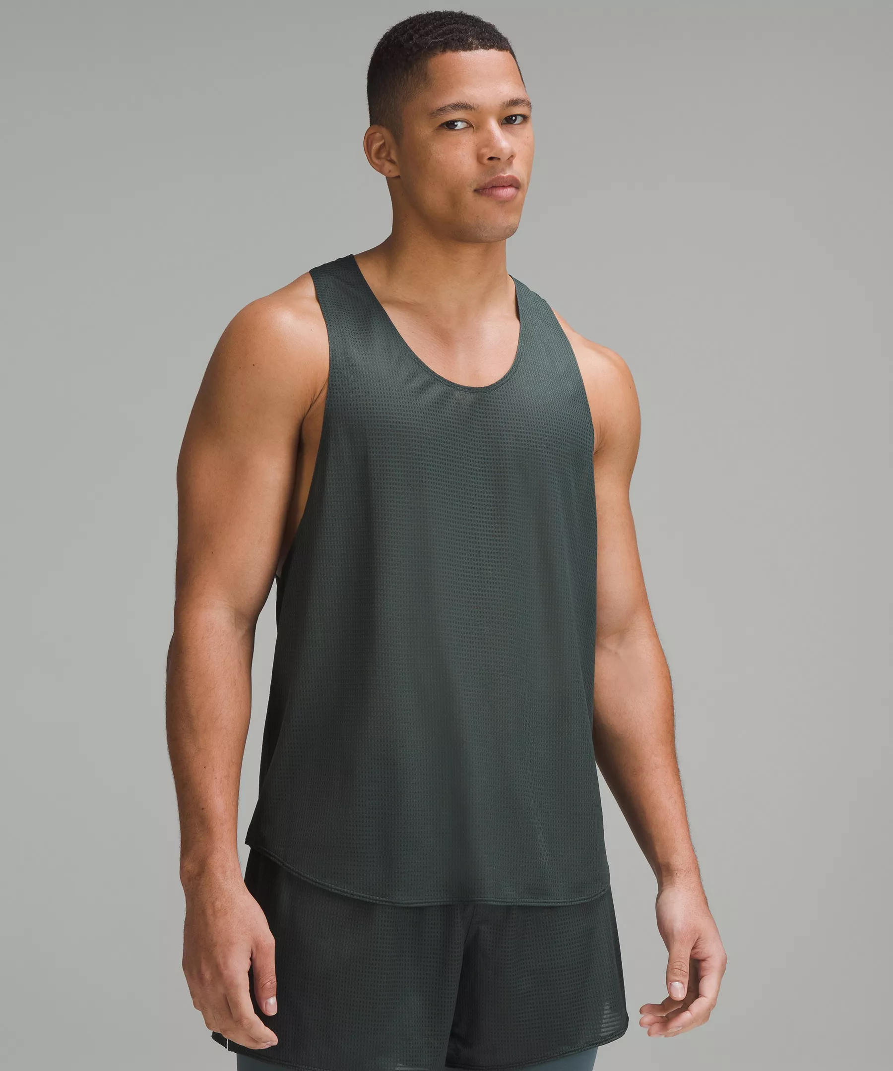 lululemon lab Grid Mesh Singlet *Graphic Sea Steel