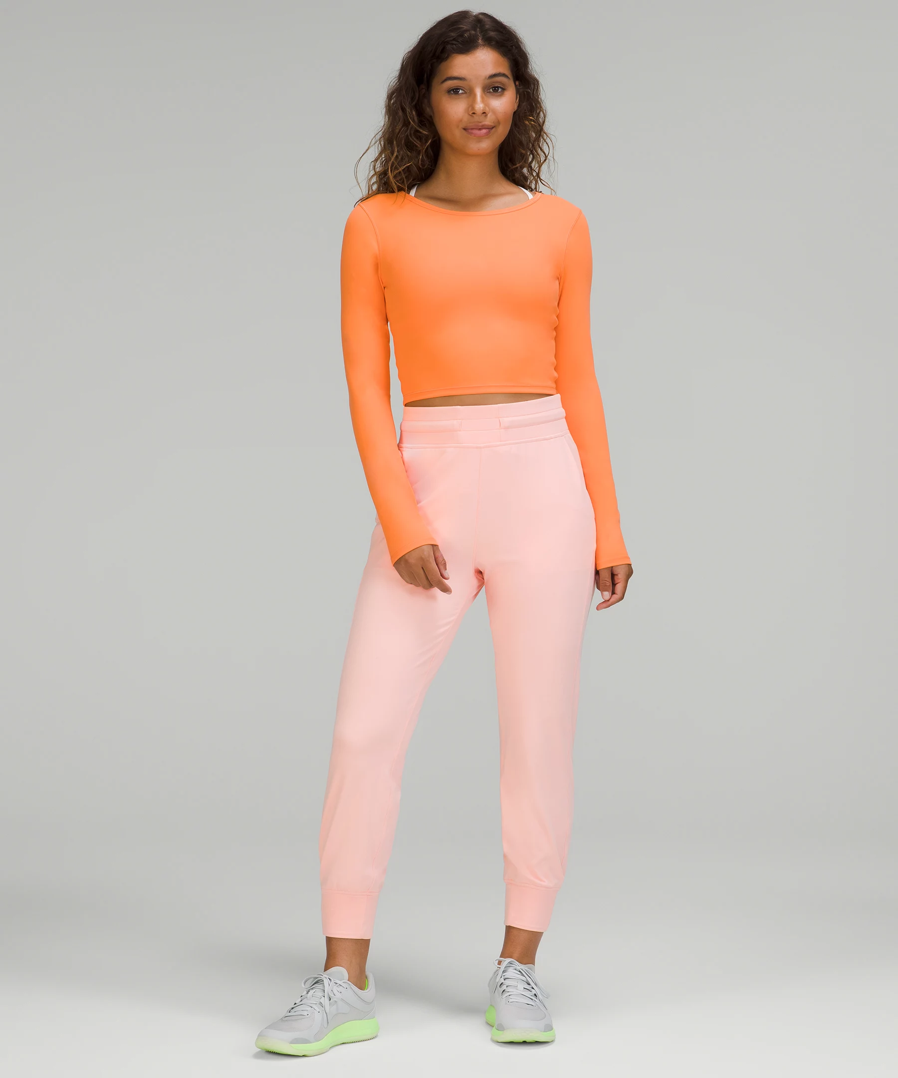 Ready to Rulu Classic-Fit High-Rise Jogger *7/8 Length Dew Pink
