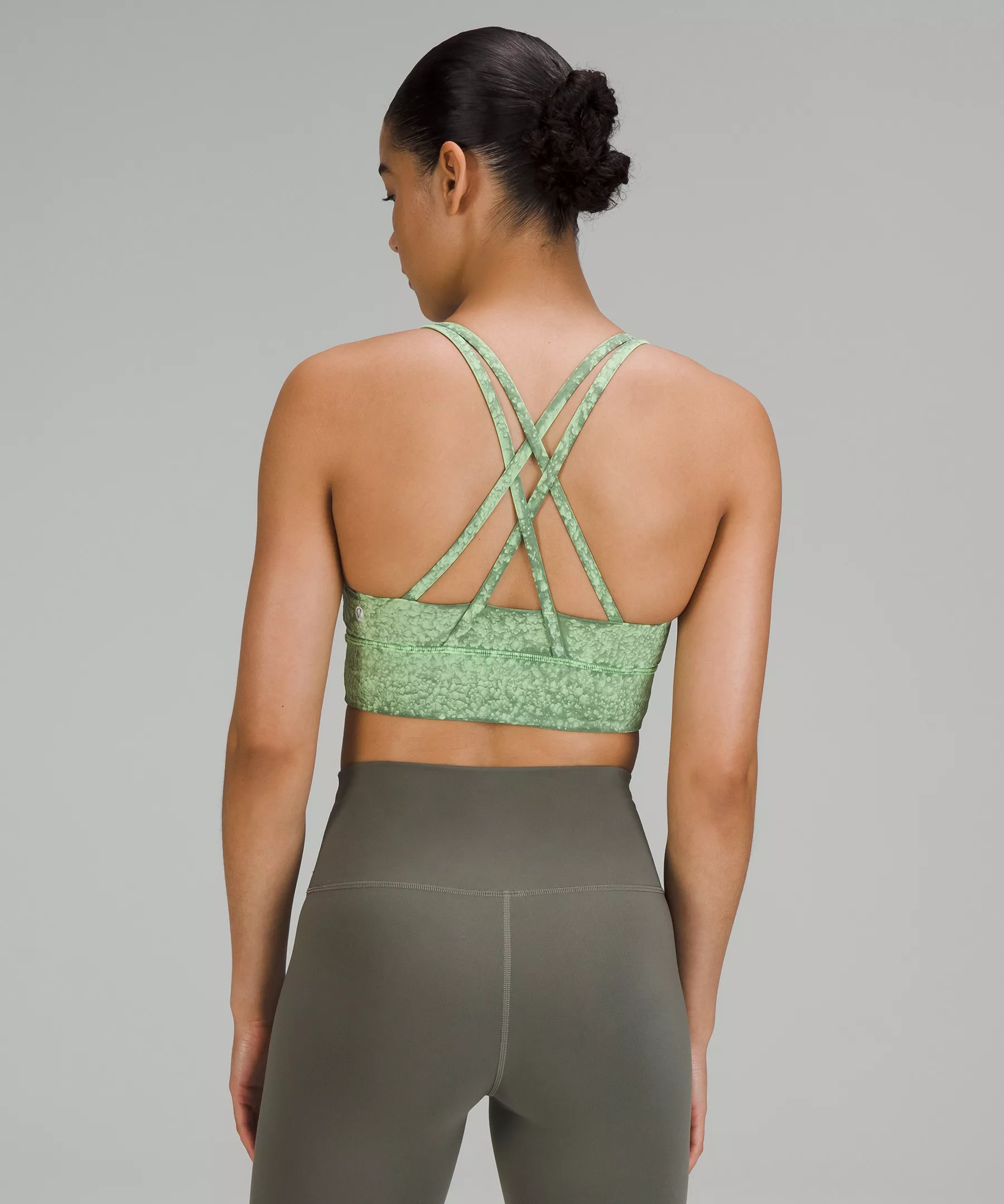 lululemon Energy Longline Bra *Medium Support, B–D Cups Nulux City Grit Green Multi