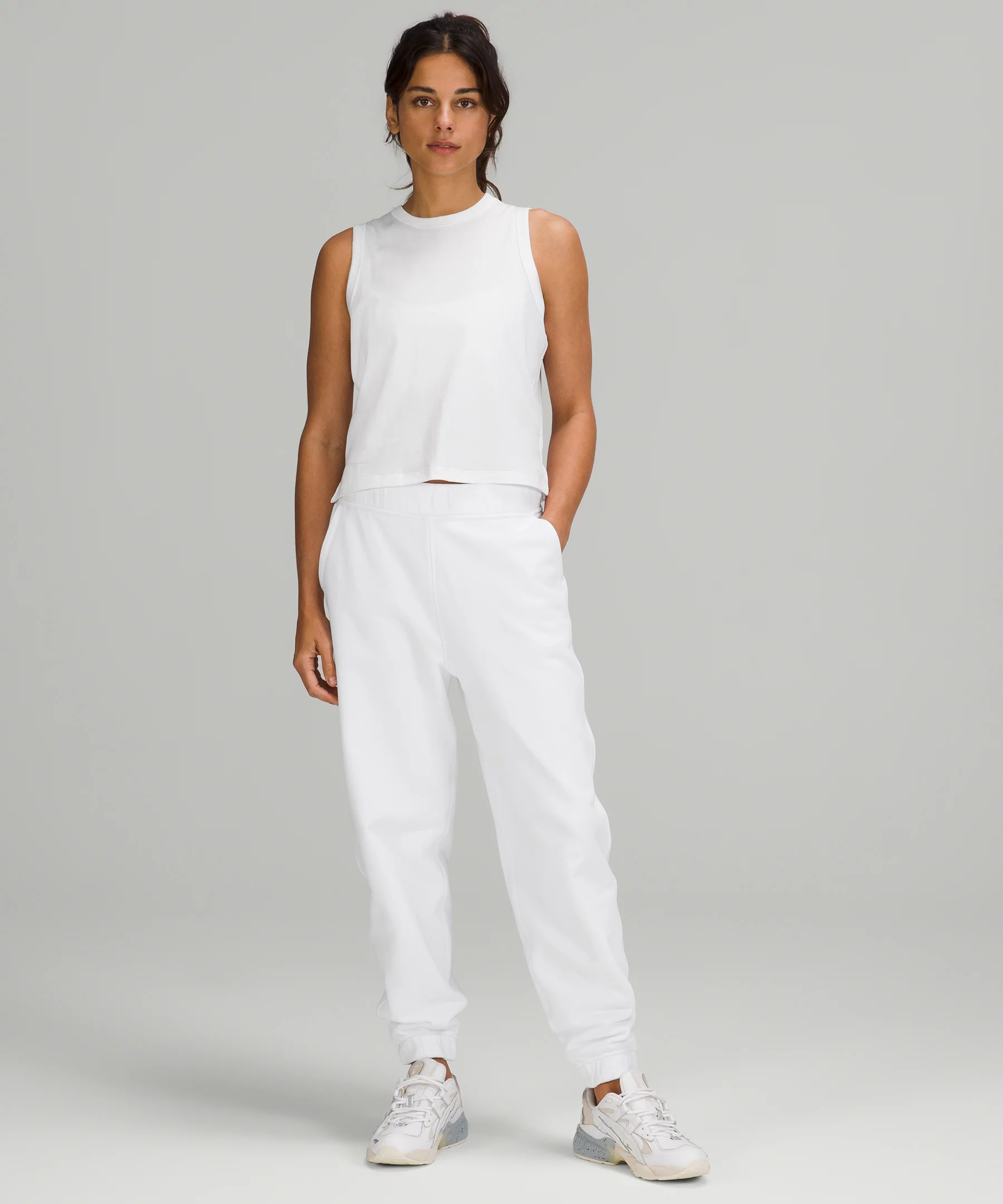 Relaxed High-Rise Jogger *Full Length Online Only White