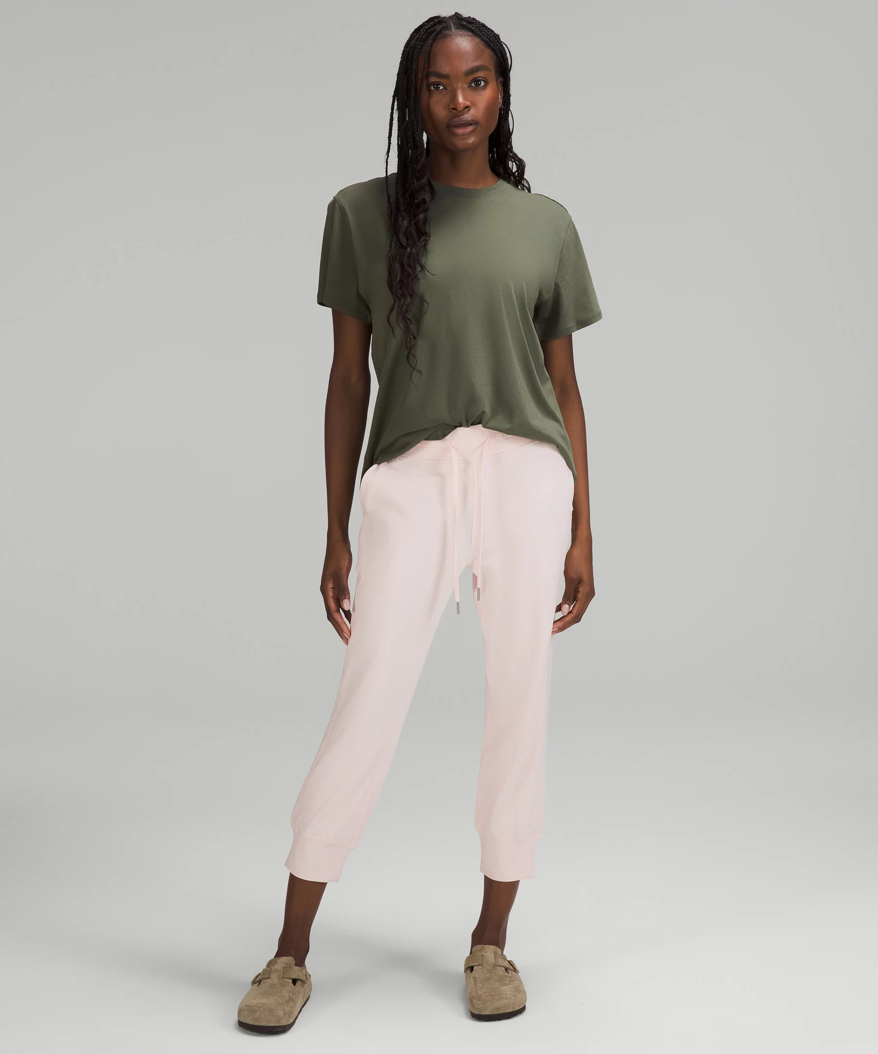 Ready to Rulu High-Rise Cropped Jogger Strawberry Milkshake