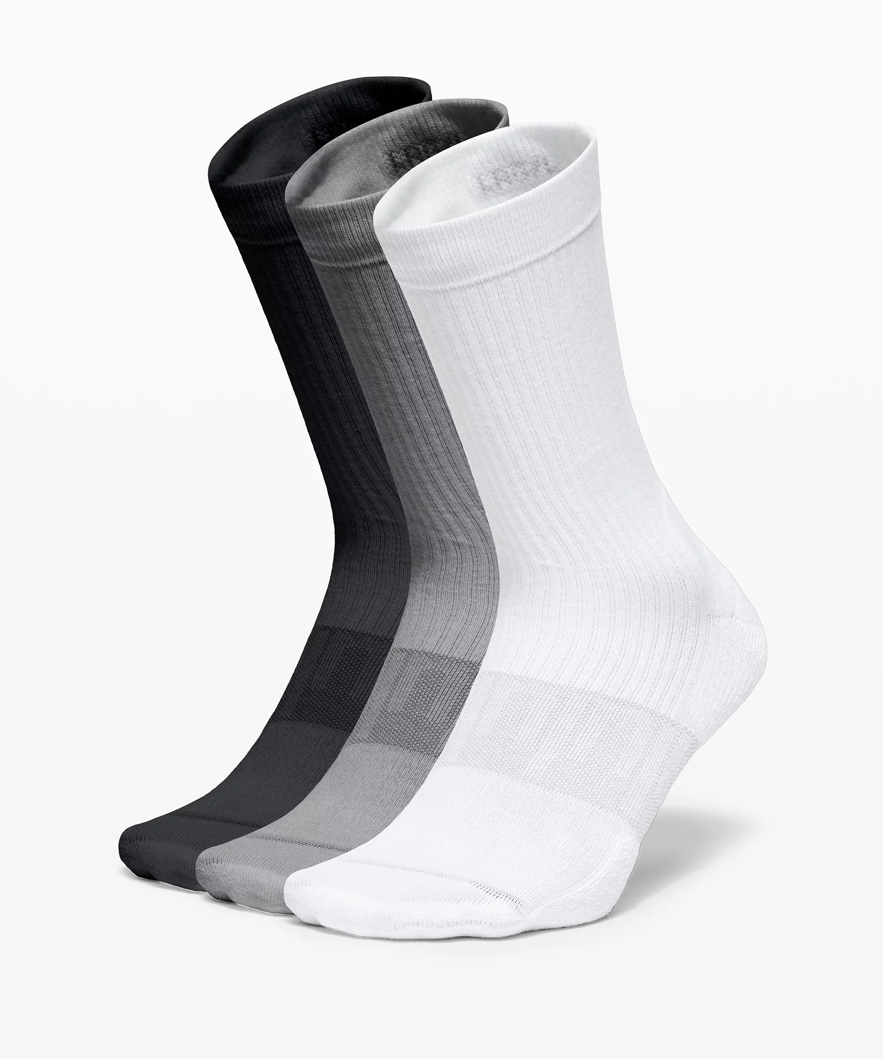 Men's Daily Stride Crew Sock 3 Pack *Wordmark White/Heather Grey/Black