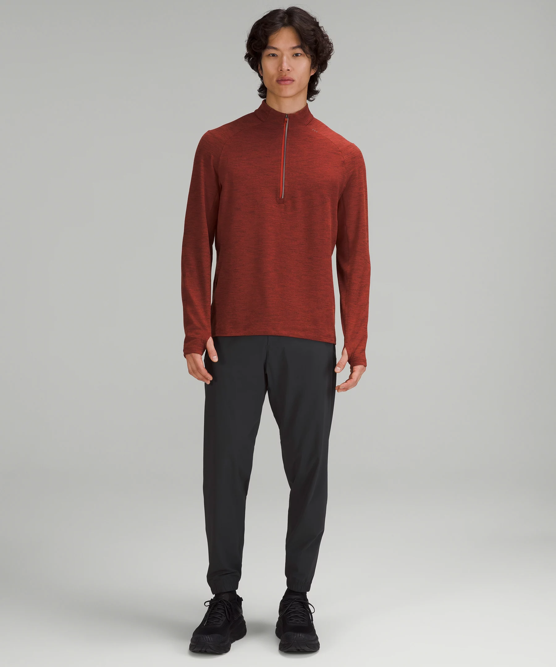 Surge Warm Half Zip Tri  Rulu Red Rock Carnation Red