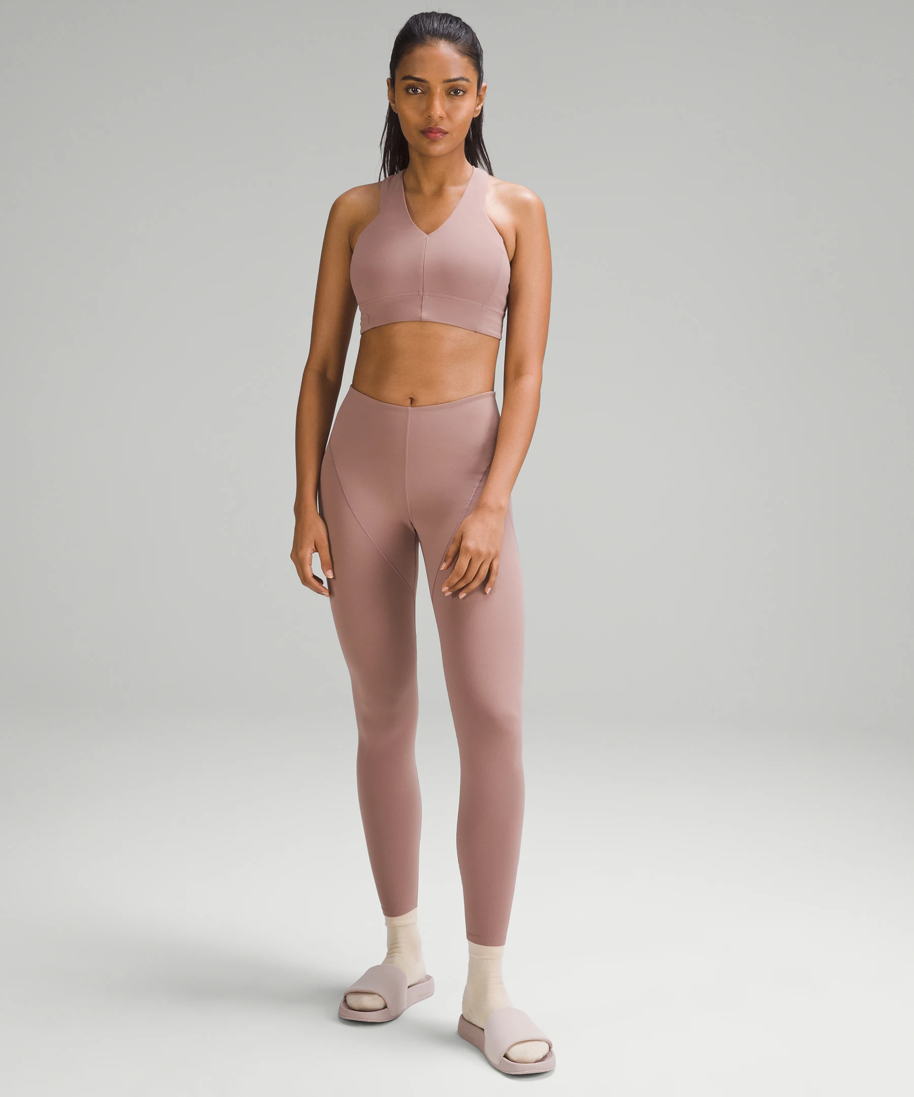 lululemon lab Nulu Cross-Back Yoga Bra Twilight Rose