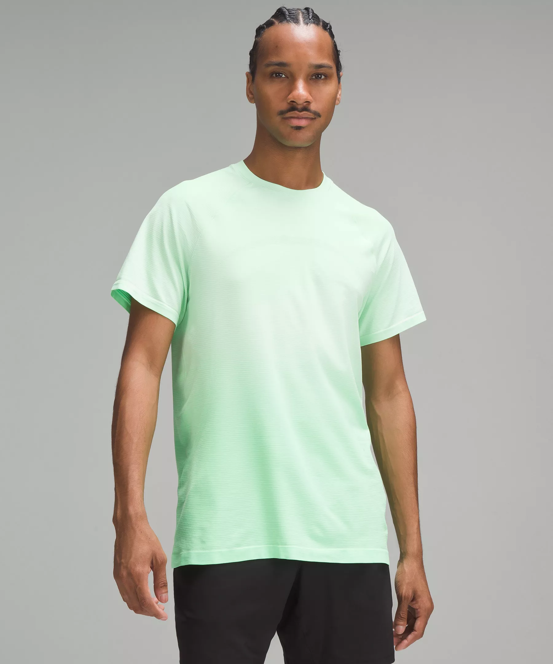 Metal Vent Tech Short-Sleeve Shirt *Plant-based Nylon Earth Day Fade Lime Shock/White