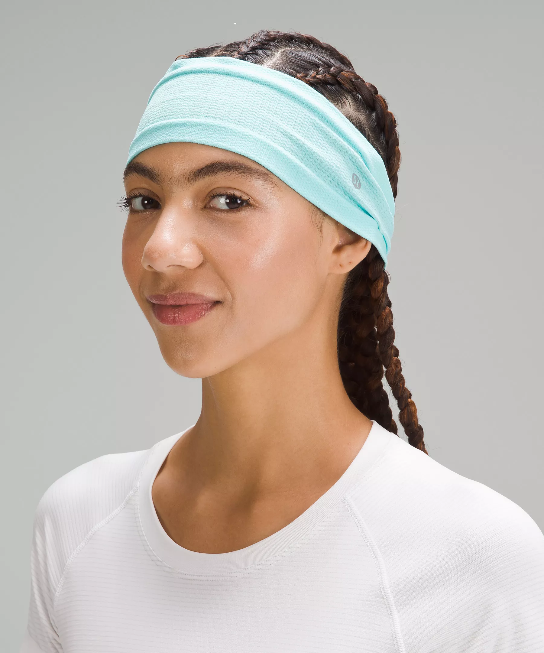 Women's Swiftly Wide Headband Cyan Blue/Cyan Blue