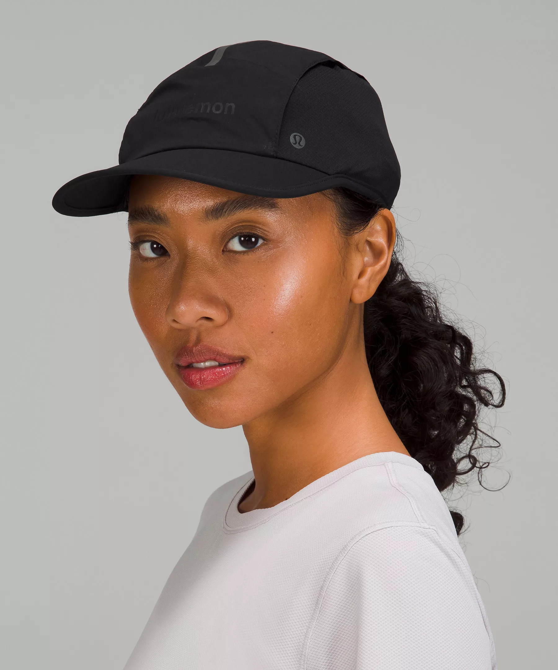 Breathable Cinch-Back Running Hat *Online Only Black