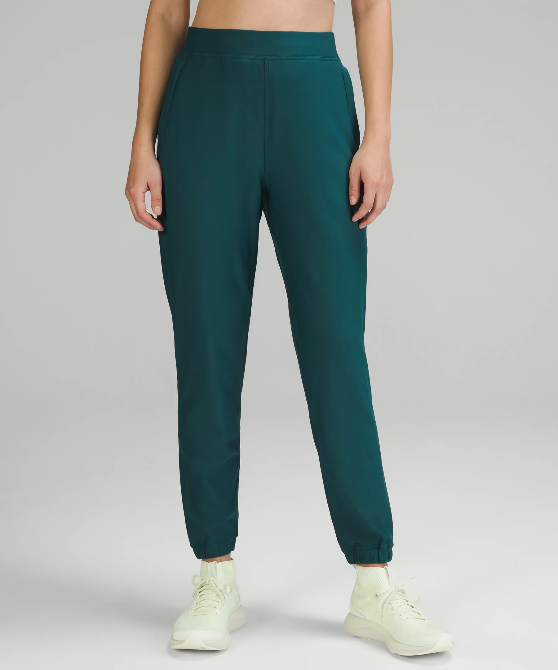 Adapted State High-Rise Fleece Jogger Green Jasper