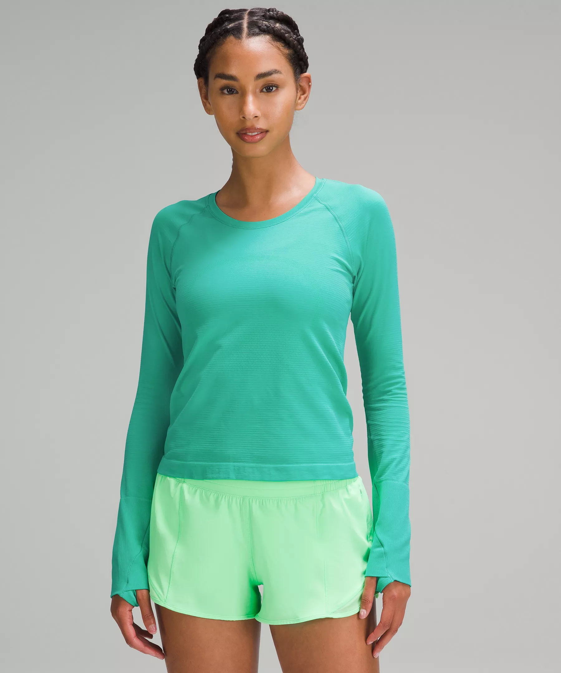 Swiftly Tech Long-Sleeve Shirt 2.0 *Race Length Kelly Green/Kelly Green