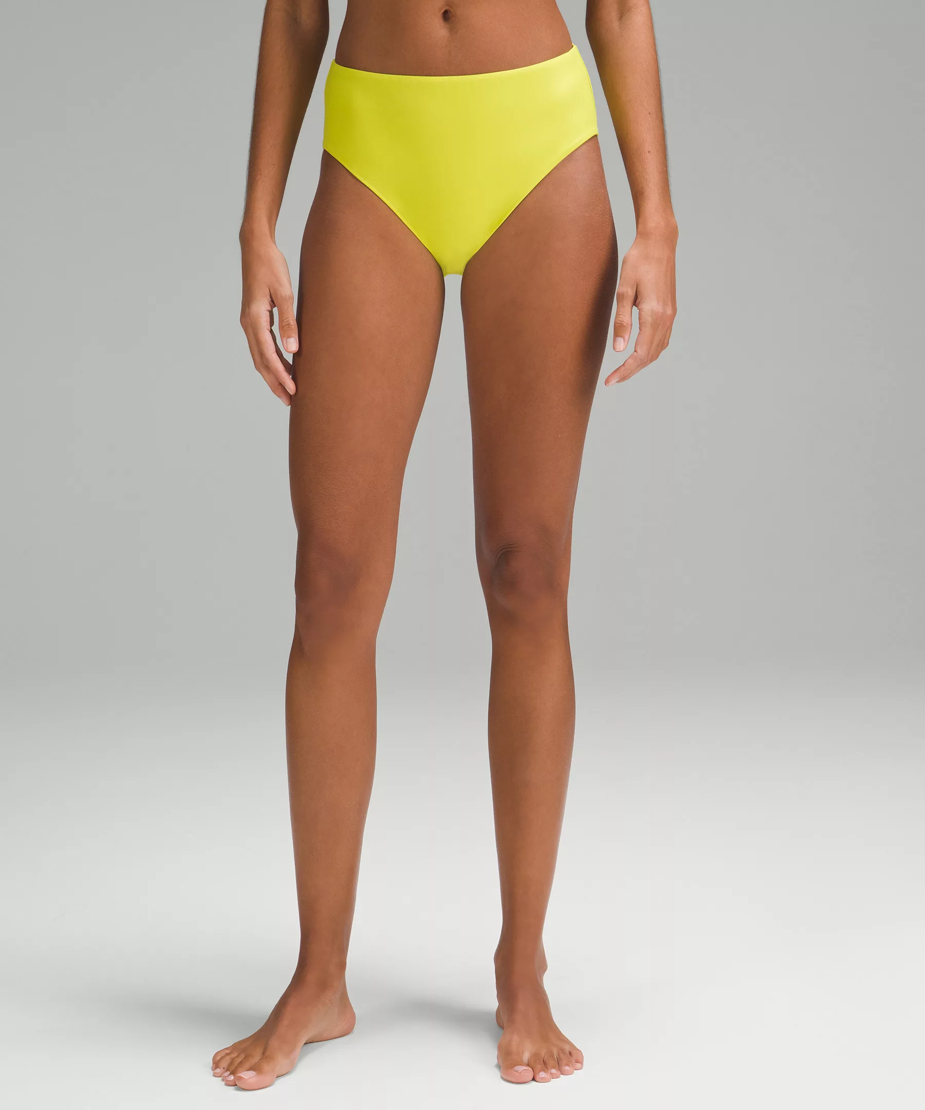 Waterside Super-High-Rise High-Leg Swim Bottom Yellow Serpentine