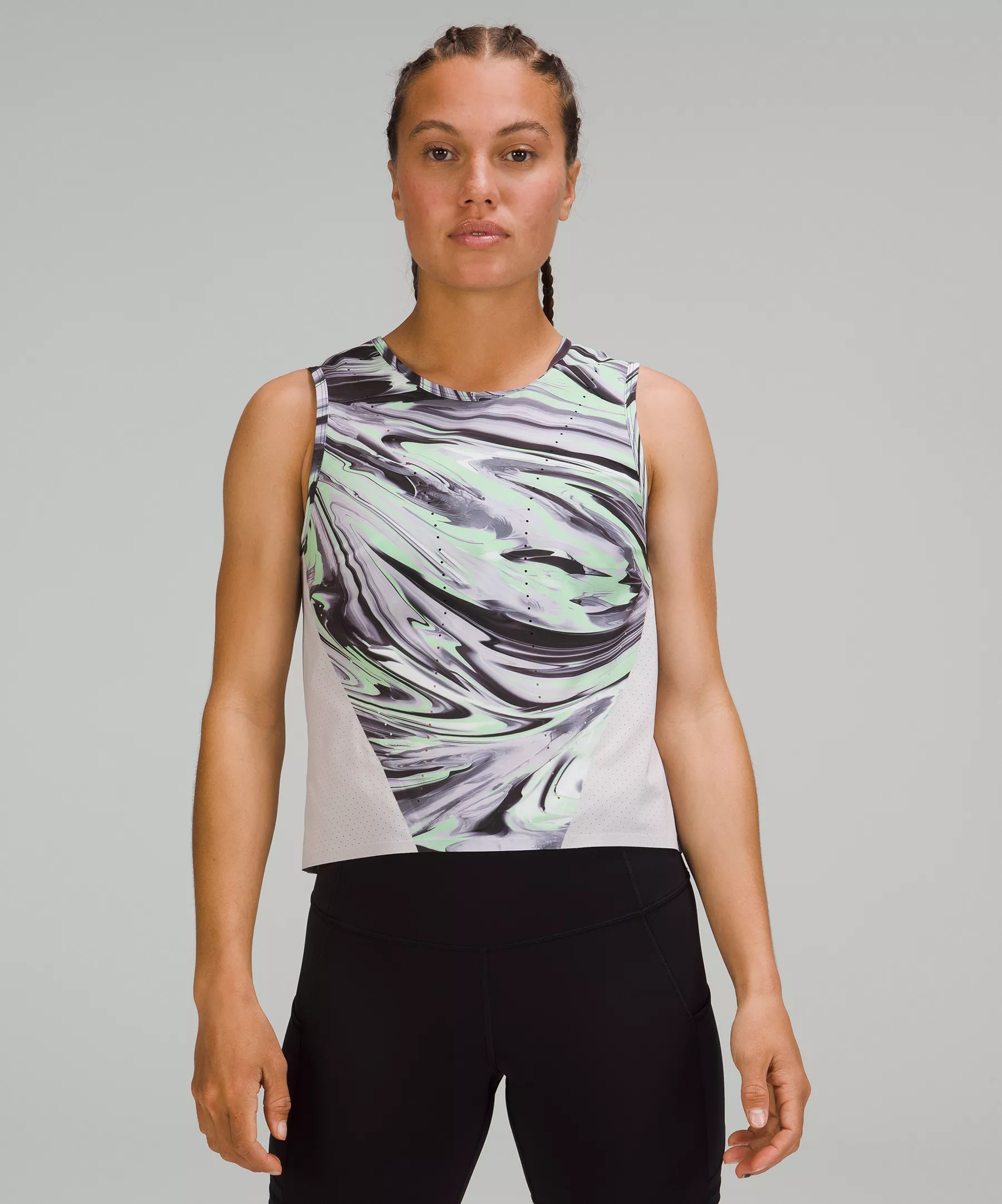 Swift Ventilated Running Tank Top  Paint Glide Warp Multi