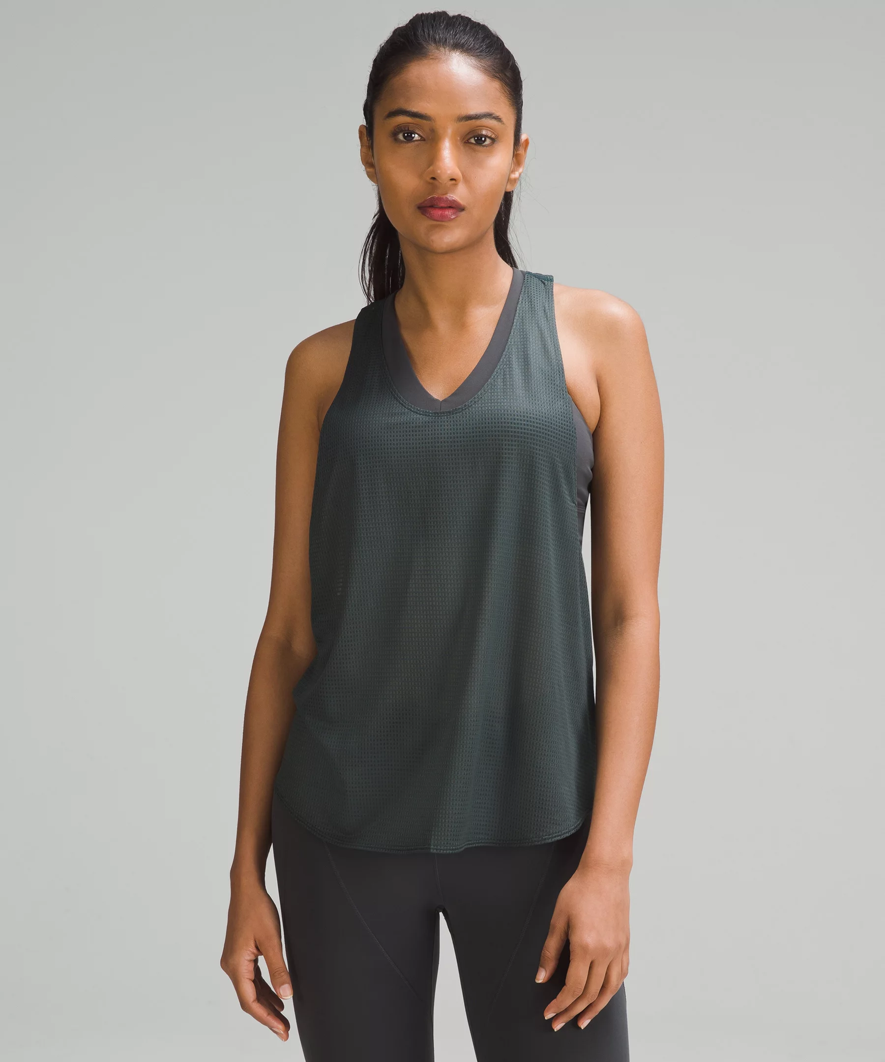 lululemon lab Women's Grid Mesh Singlet *Graphic Sea Steel