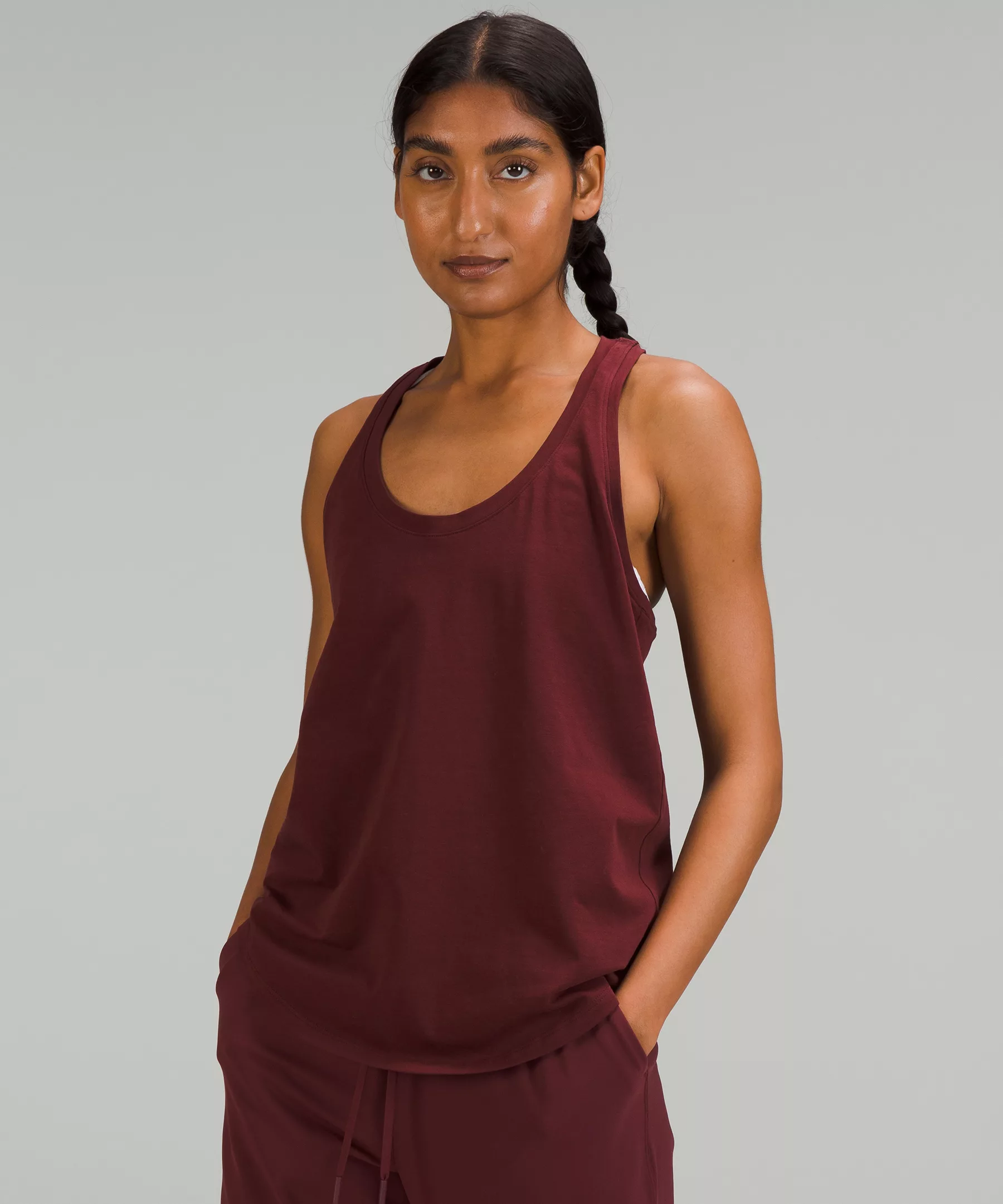 Love Tank Top Red Merlot