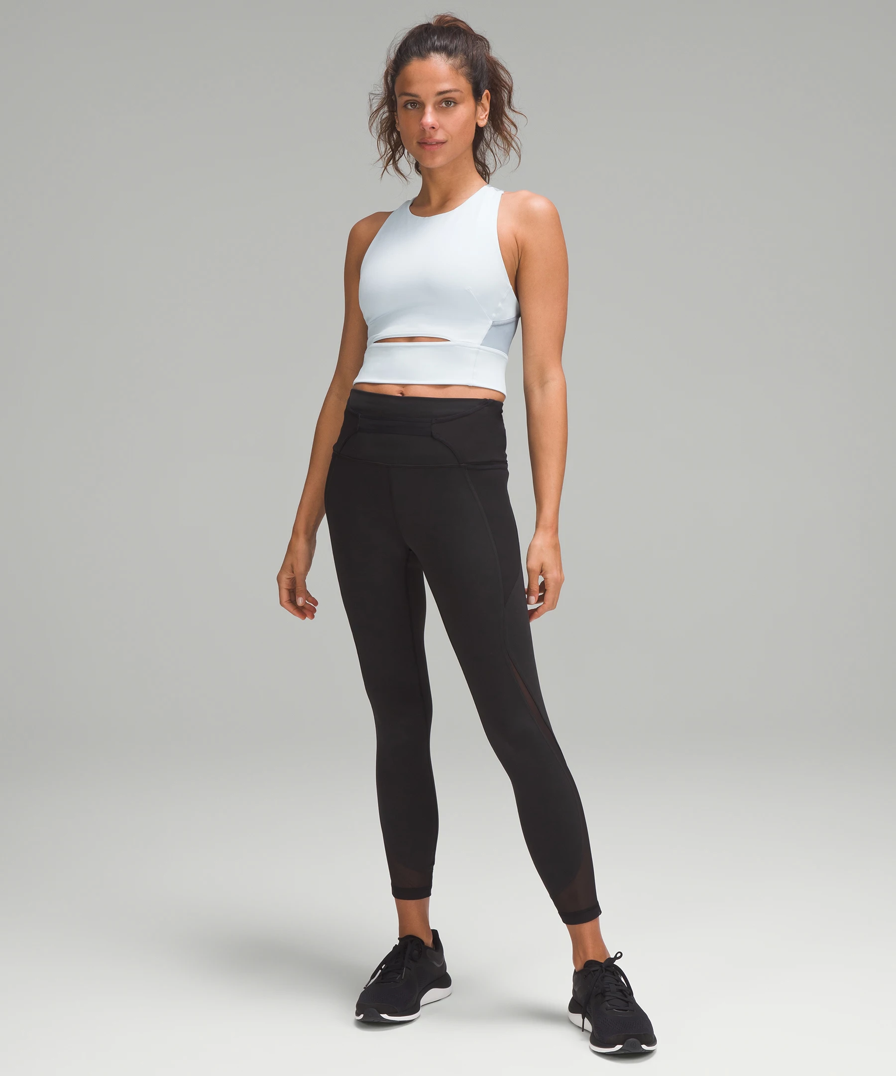 Wunder Train Mesh Strap Tank Top Powder Blue/Chambray