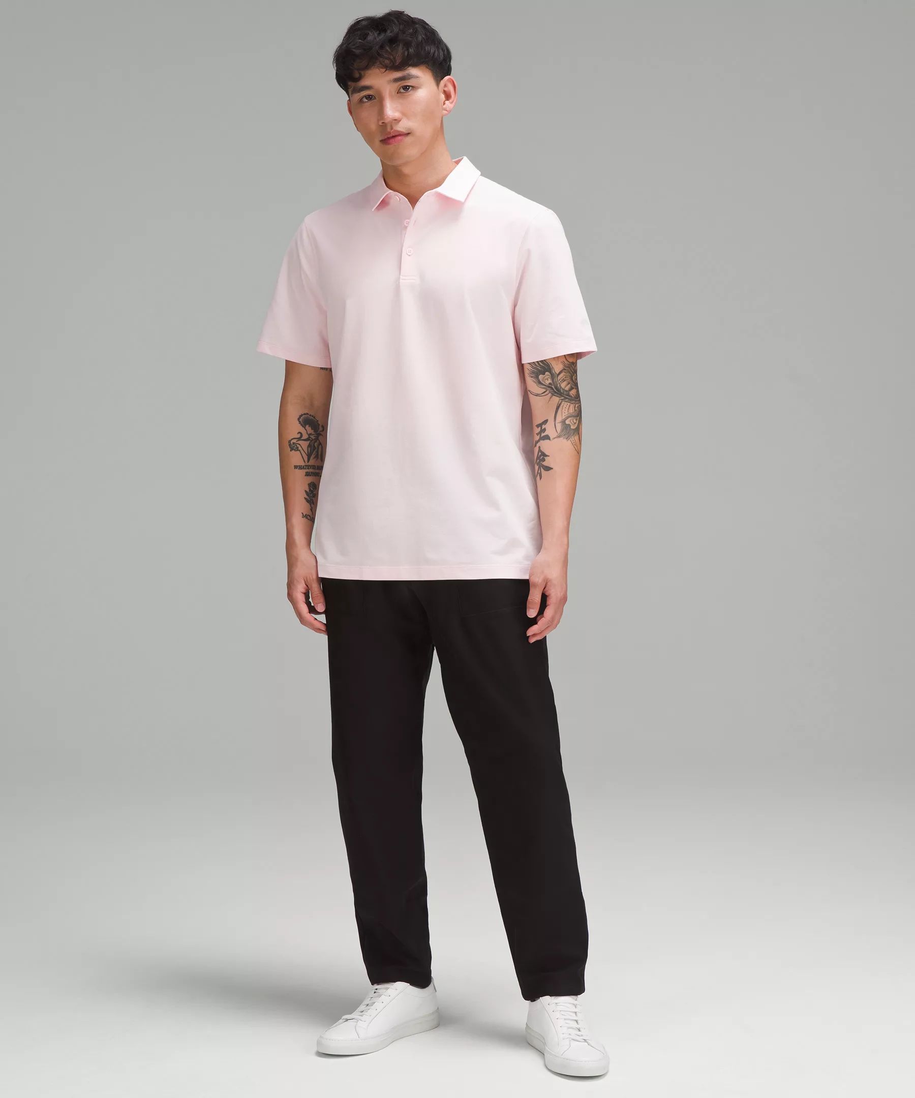 Evolution Short-Sleeve Polo Shirt *Oxford Strawberry Milkshake/White