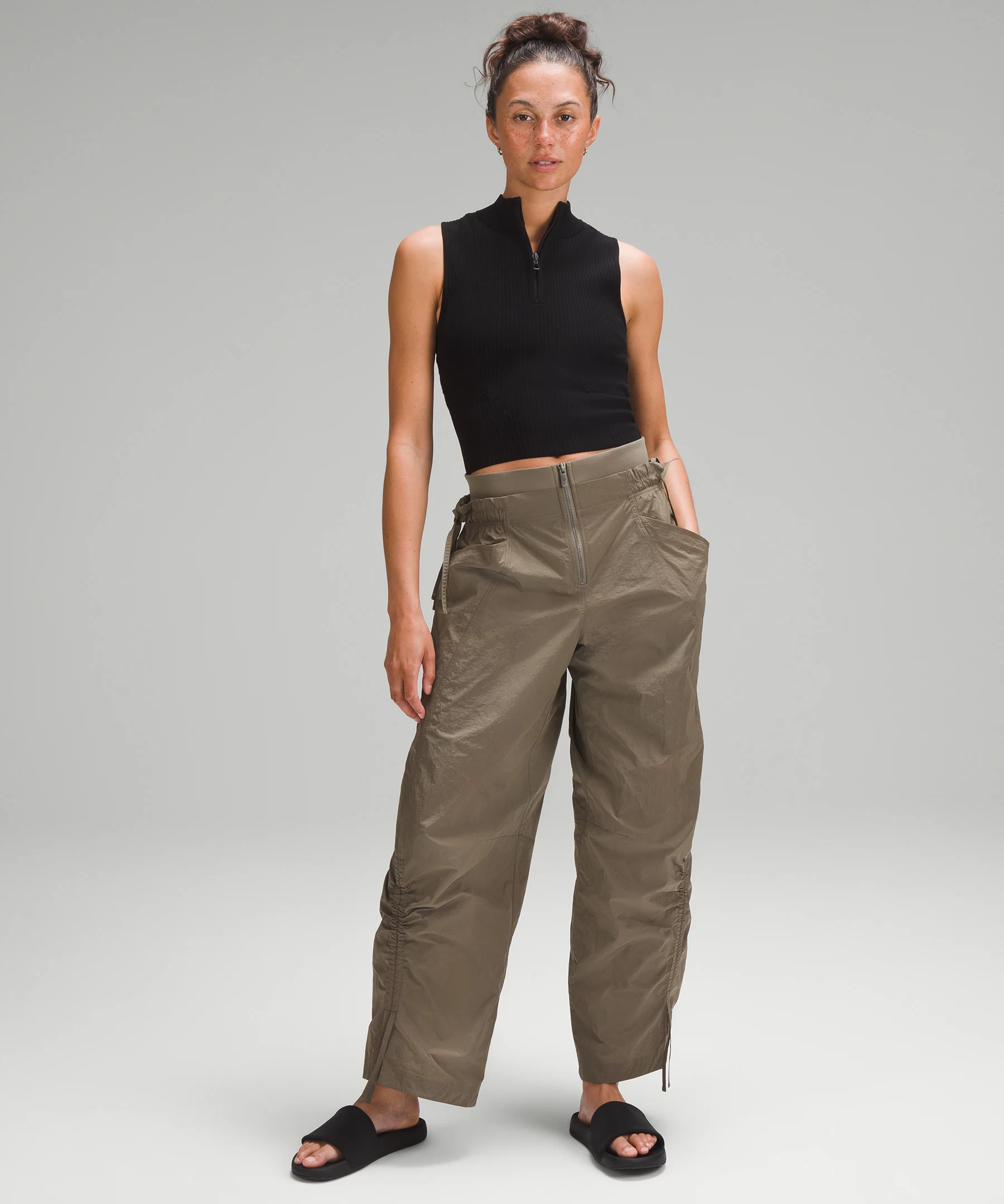 Cinchable Wide-Leg High-Rise Pant Nomad