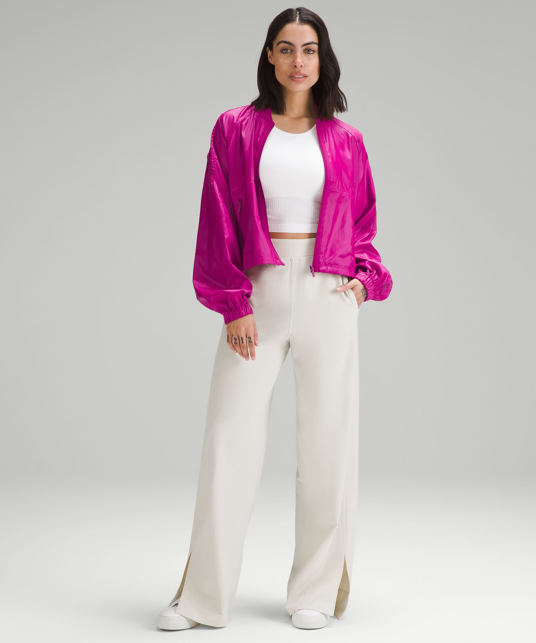 Reversible Drape-Sleeve Jacket Sonic Pink/Wild Berry