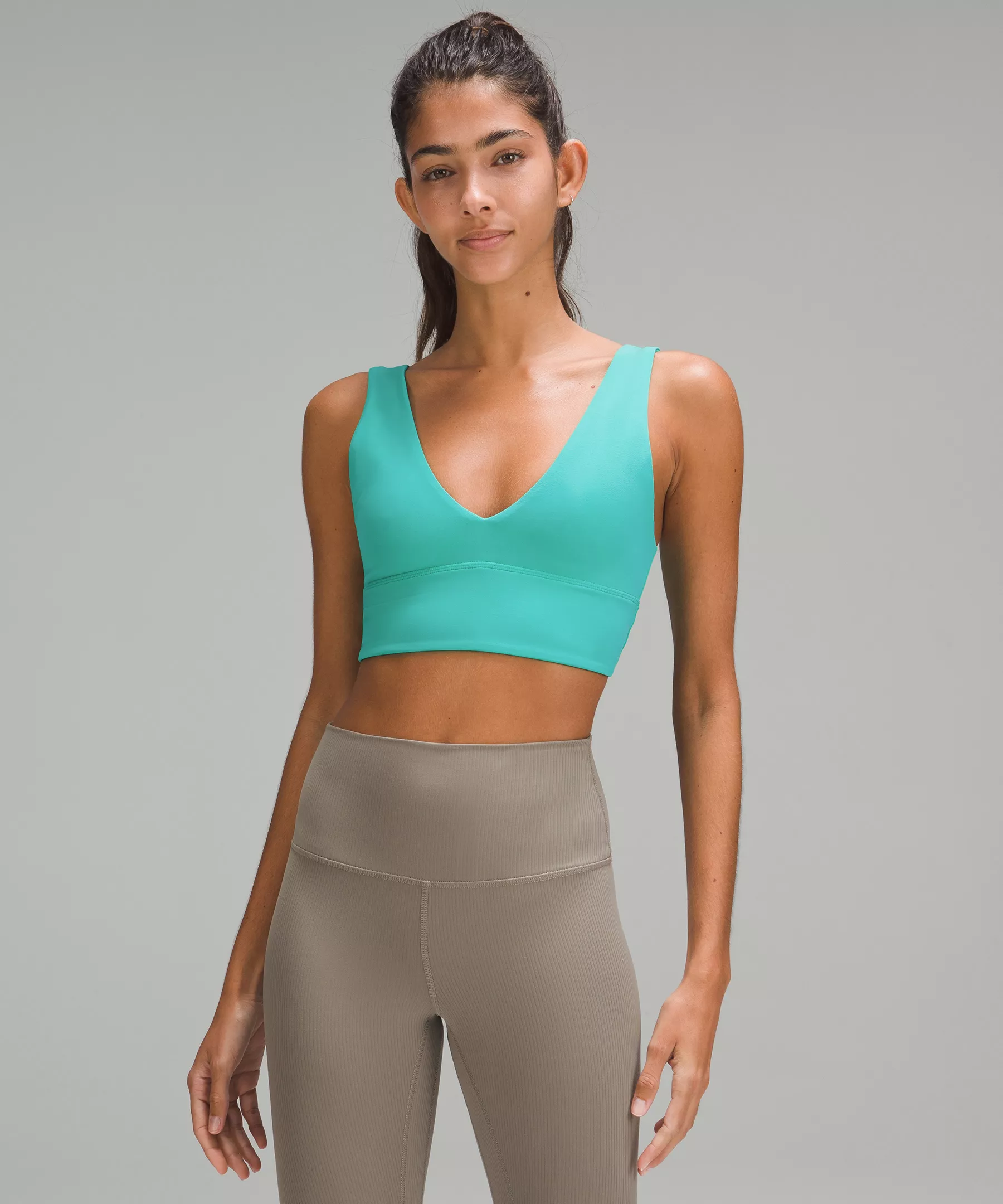 lululemon Align™ V-Neck Bra *Light Support, A/B Cup Kelly Green