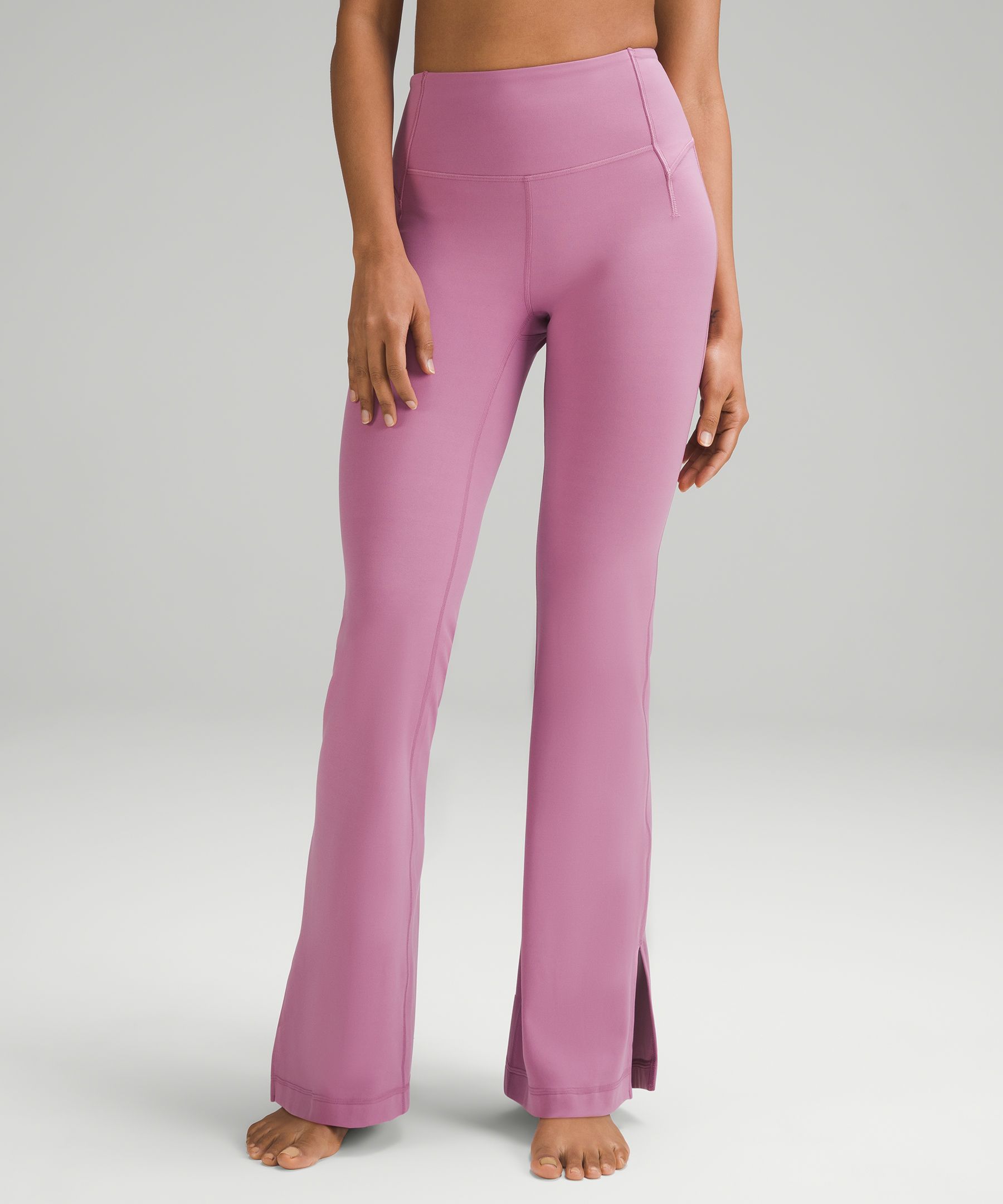 Groove High-Rise Split-Hem Flared Pant *Nulu velvet dust