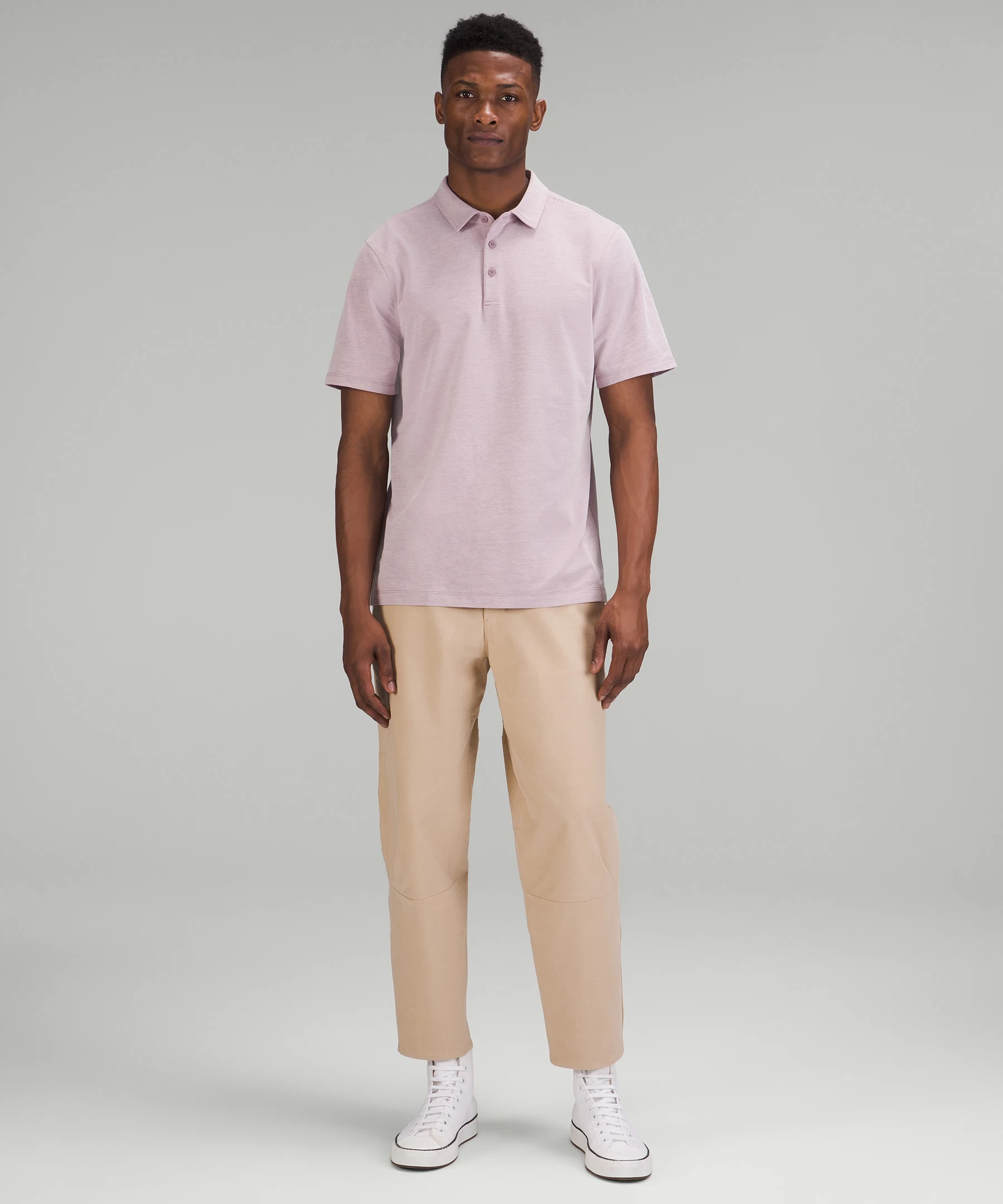 Evolution Short-Sleeve Polo Shirt *Oxford Wild Berry/White