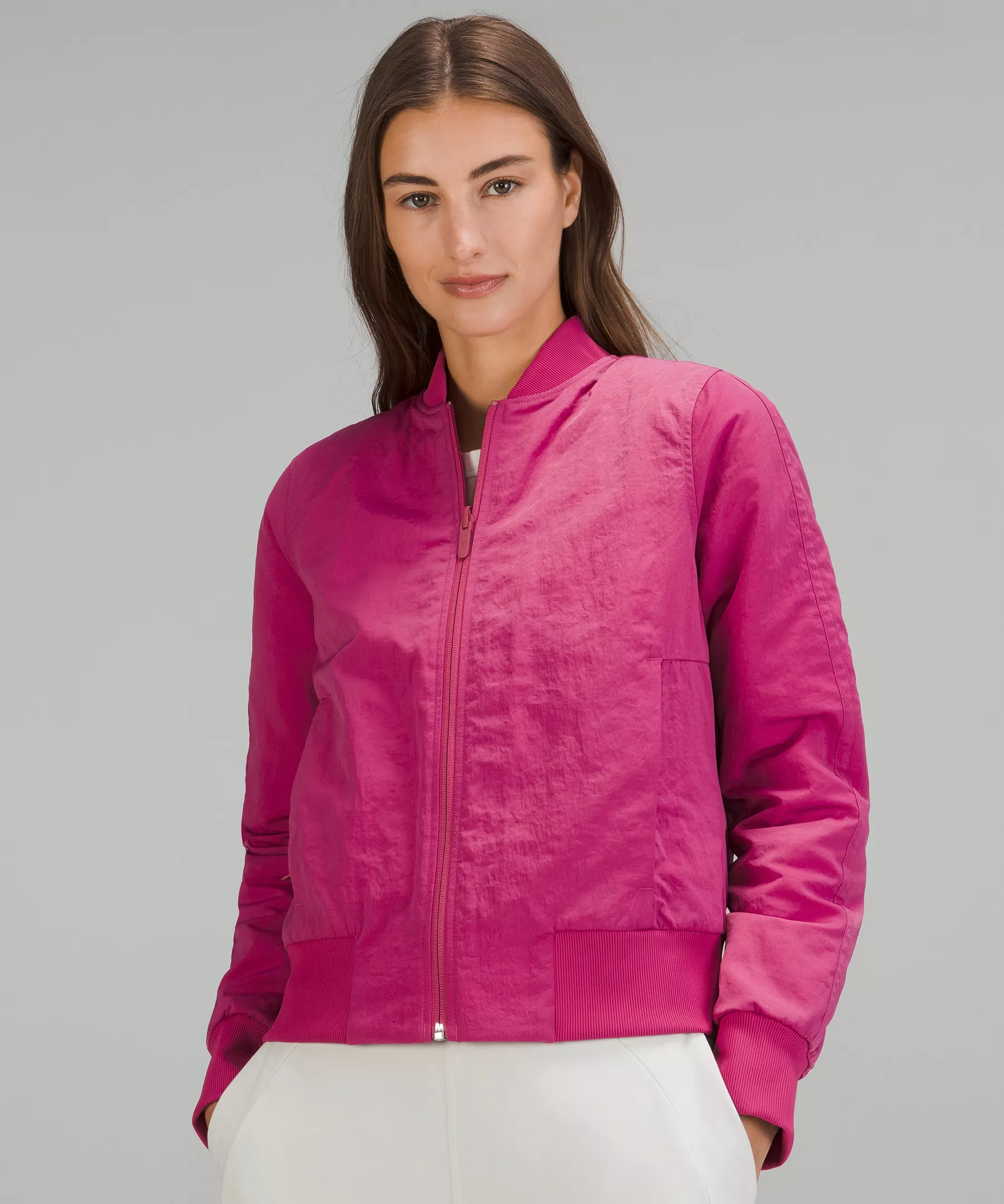 Non-Stop Bomber Jacket Online Only Pink Lychee