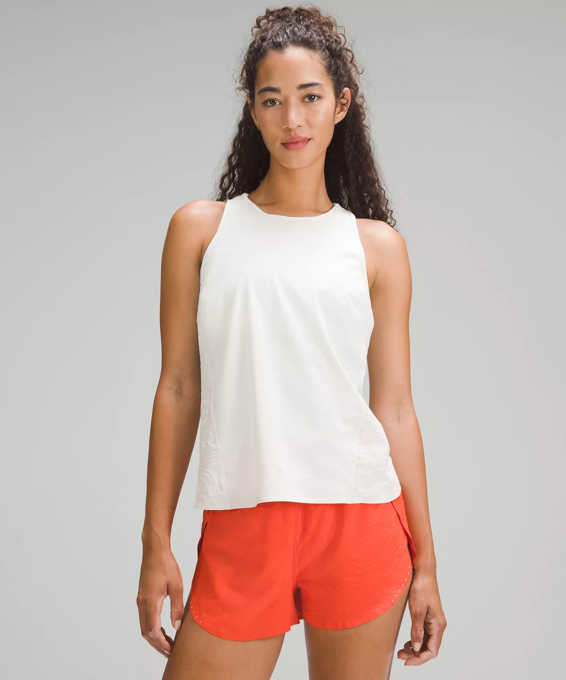 Lightweight Stretch Running Tank Top *Airflow In-Sense Emboss Mini Bone