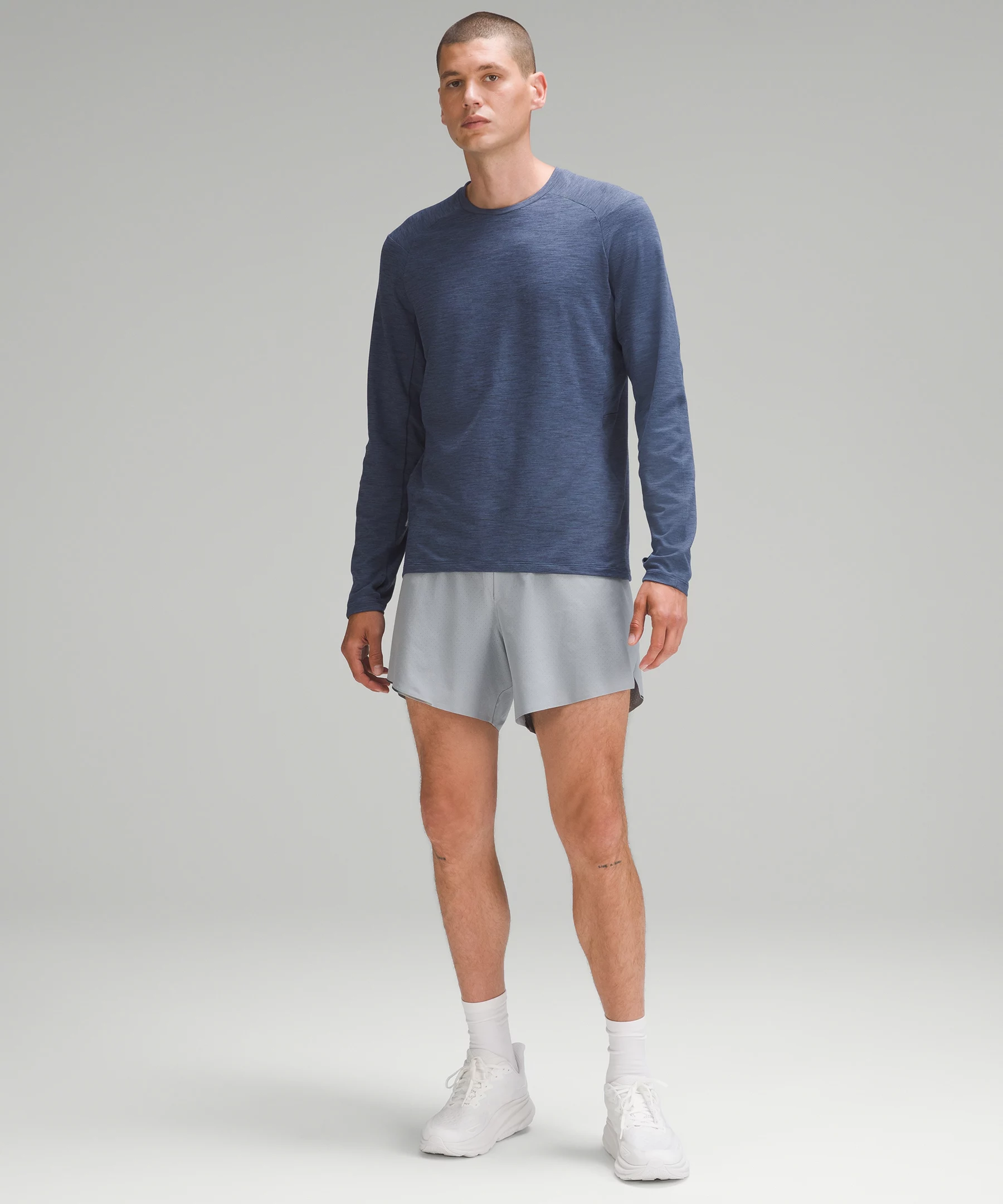 Surge Warm Long-Sleeve Crew *Online Only Tri  Rulu Peri Purple Blue Linen