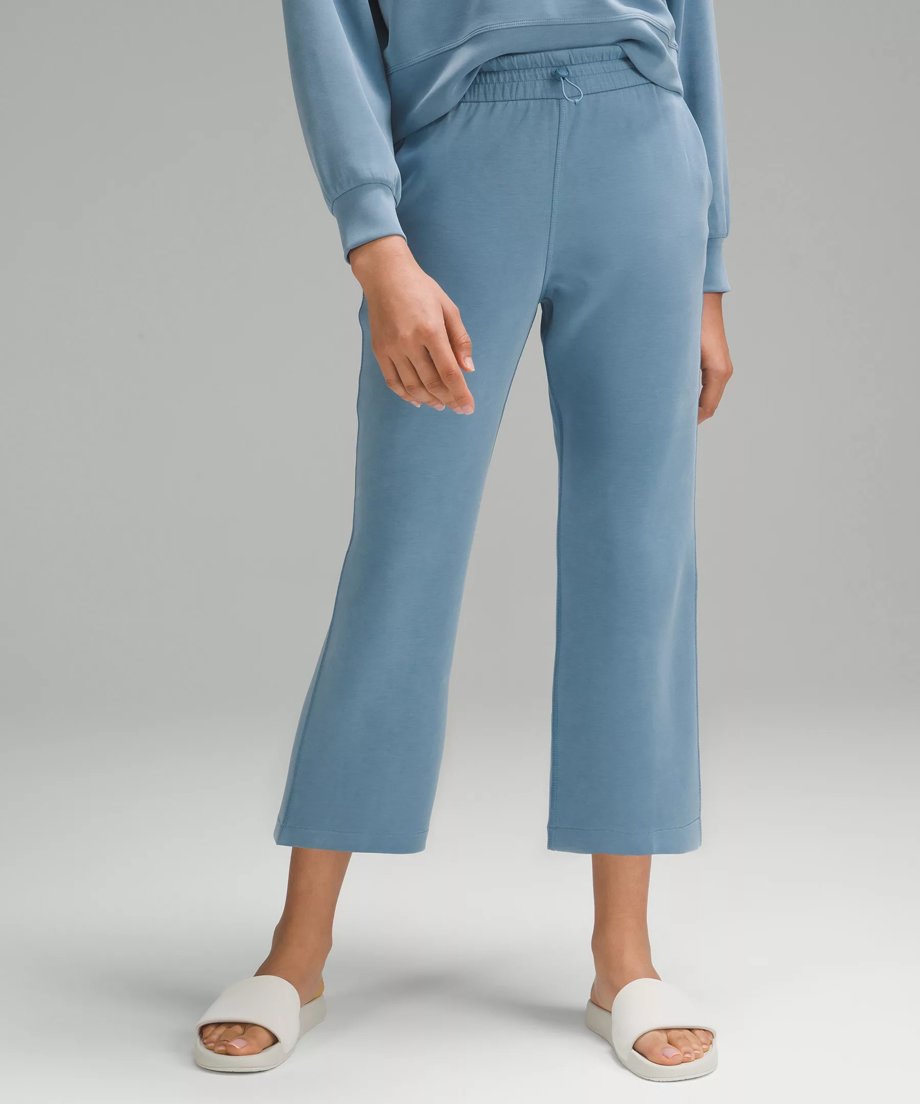 Softstreme High-Rise Straight-Leg Cropped Pant Utility Blue