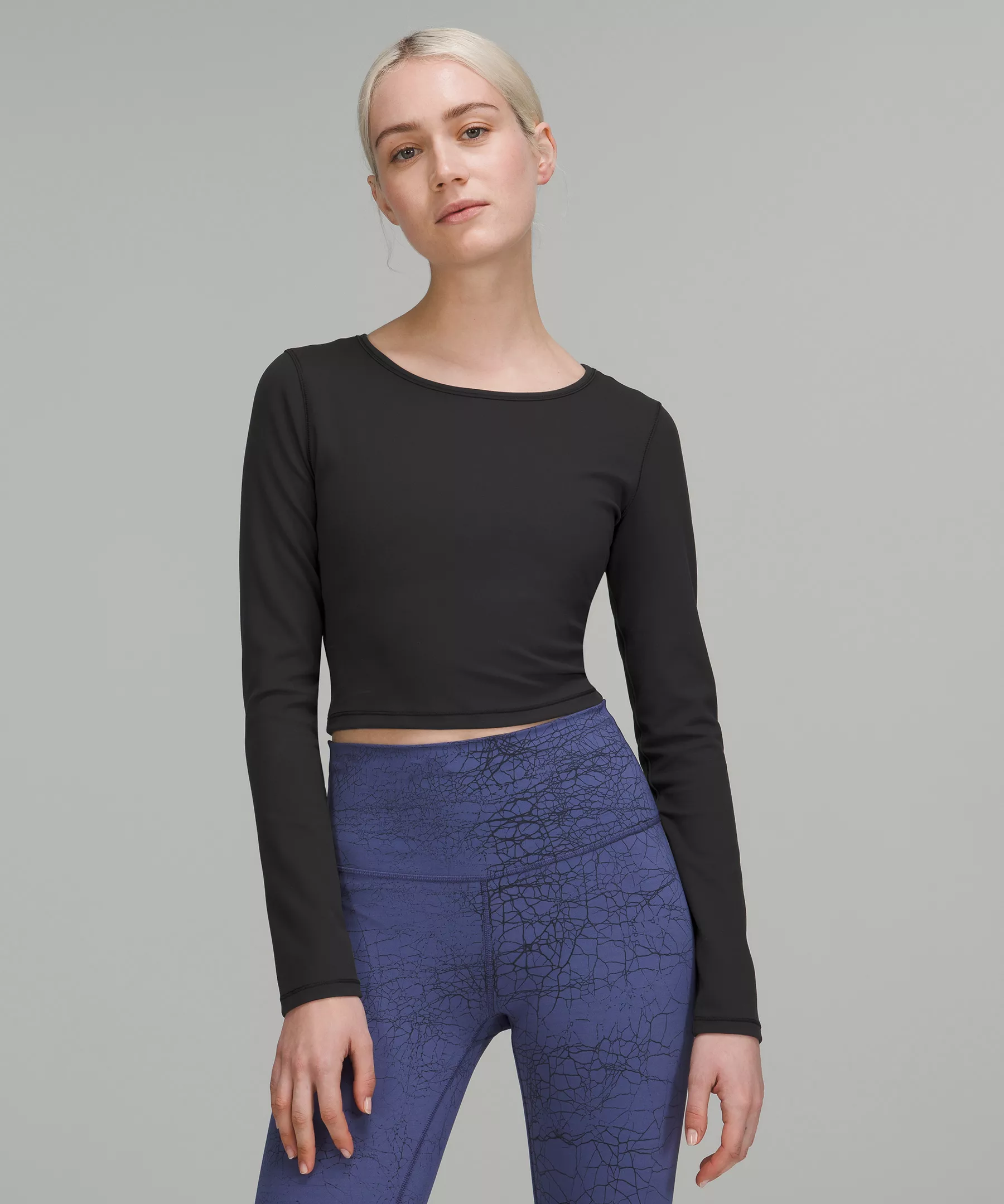 Wunder Train Cropped Long Sleeve Shirt *Online Only Black