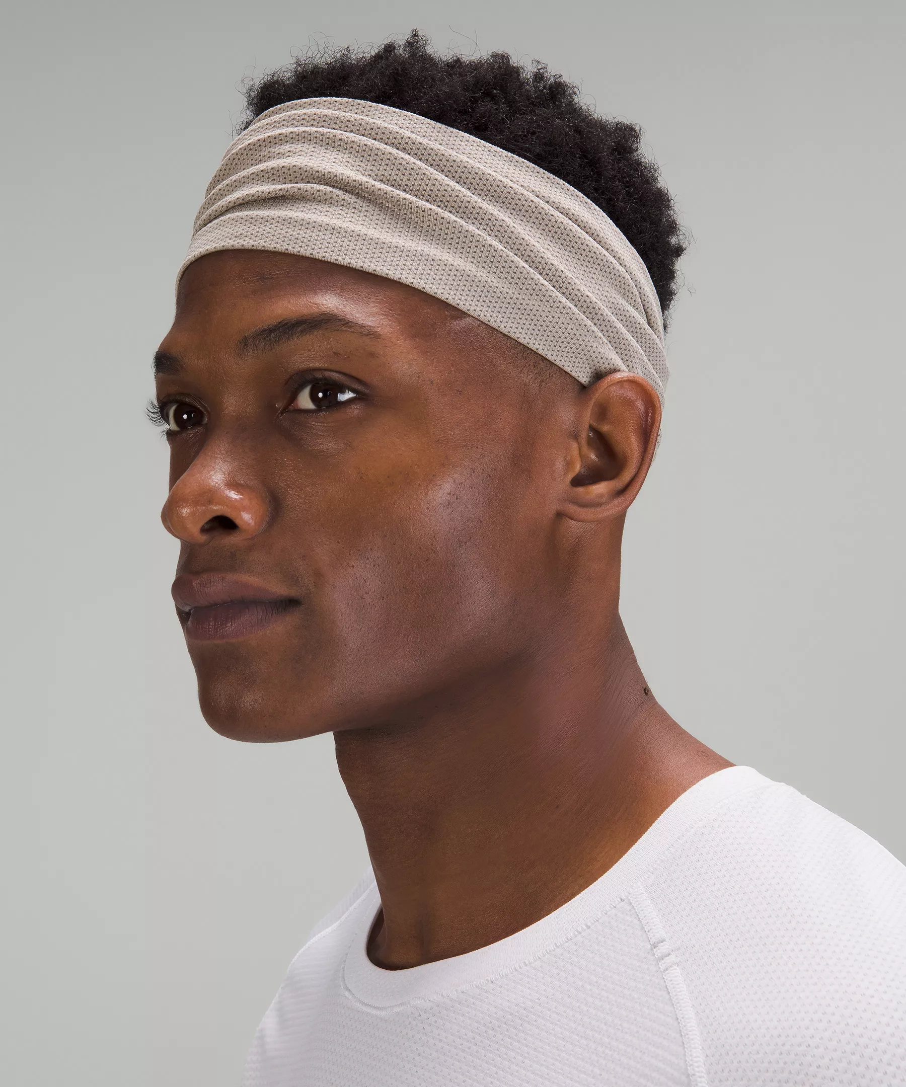 Men's Metal Vent Tech Headband Carbon Dust/Raw Linen