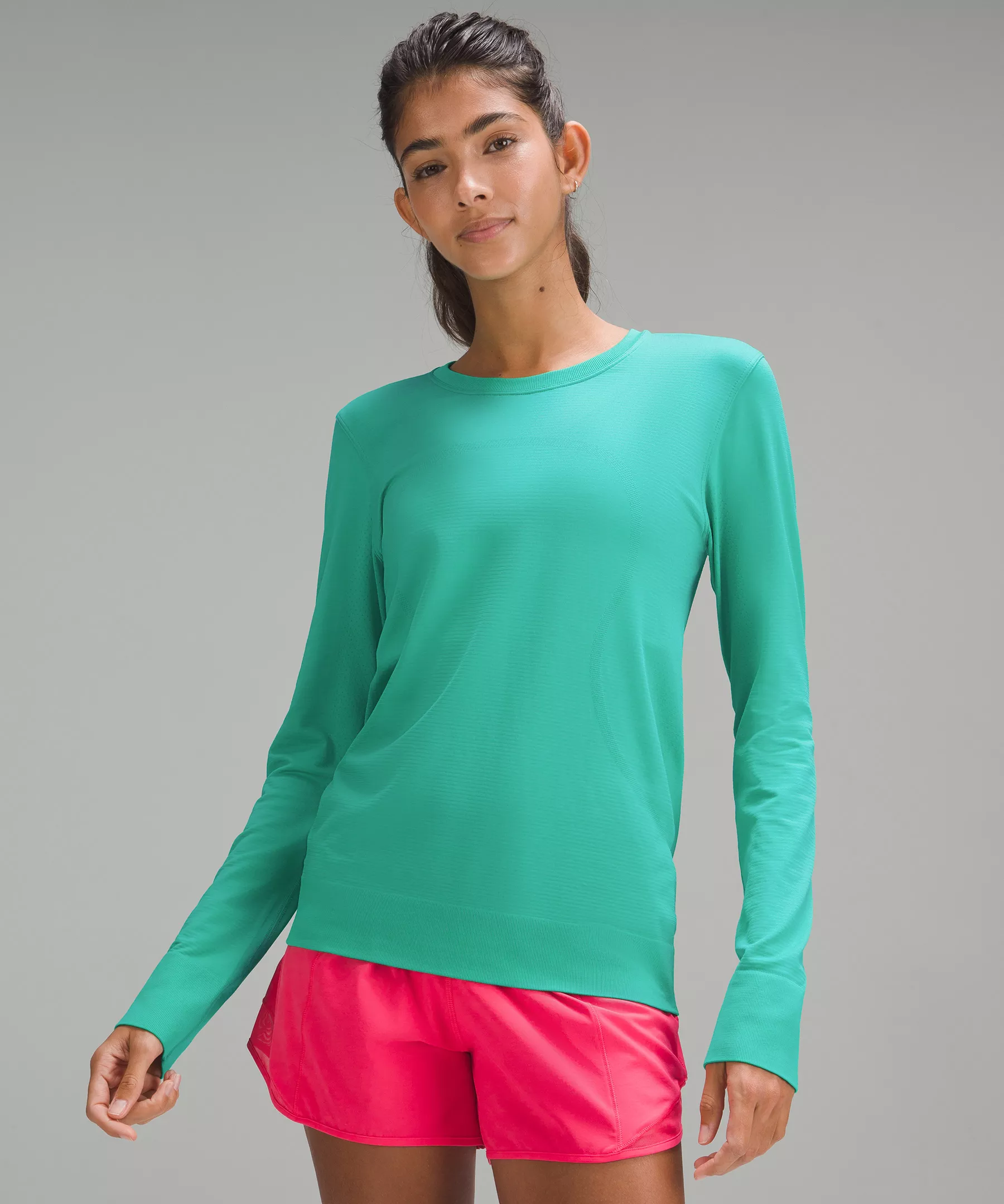 Swiftly Relaxed Long-Sleeve Shirt Kelly Green/Kelly Green