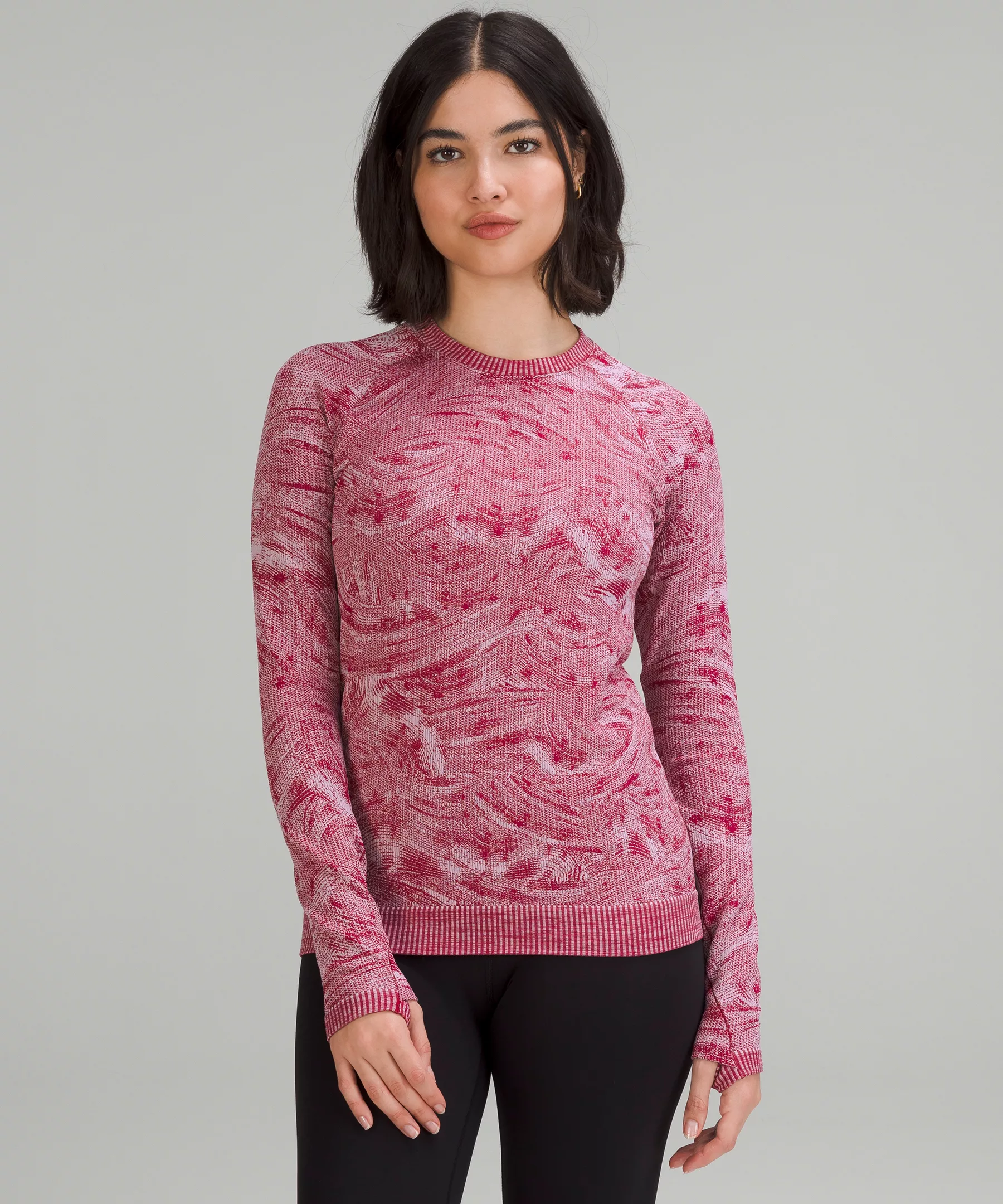 Rest Less Pullover Stratum Overlay Pomegranate/Pink Peony