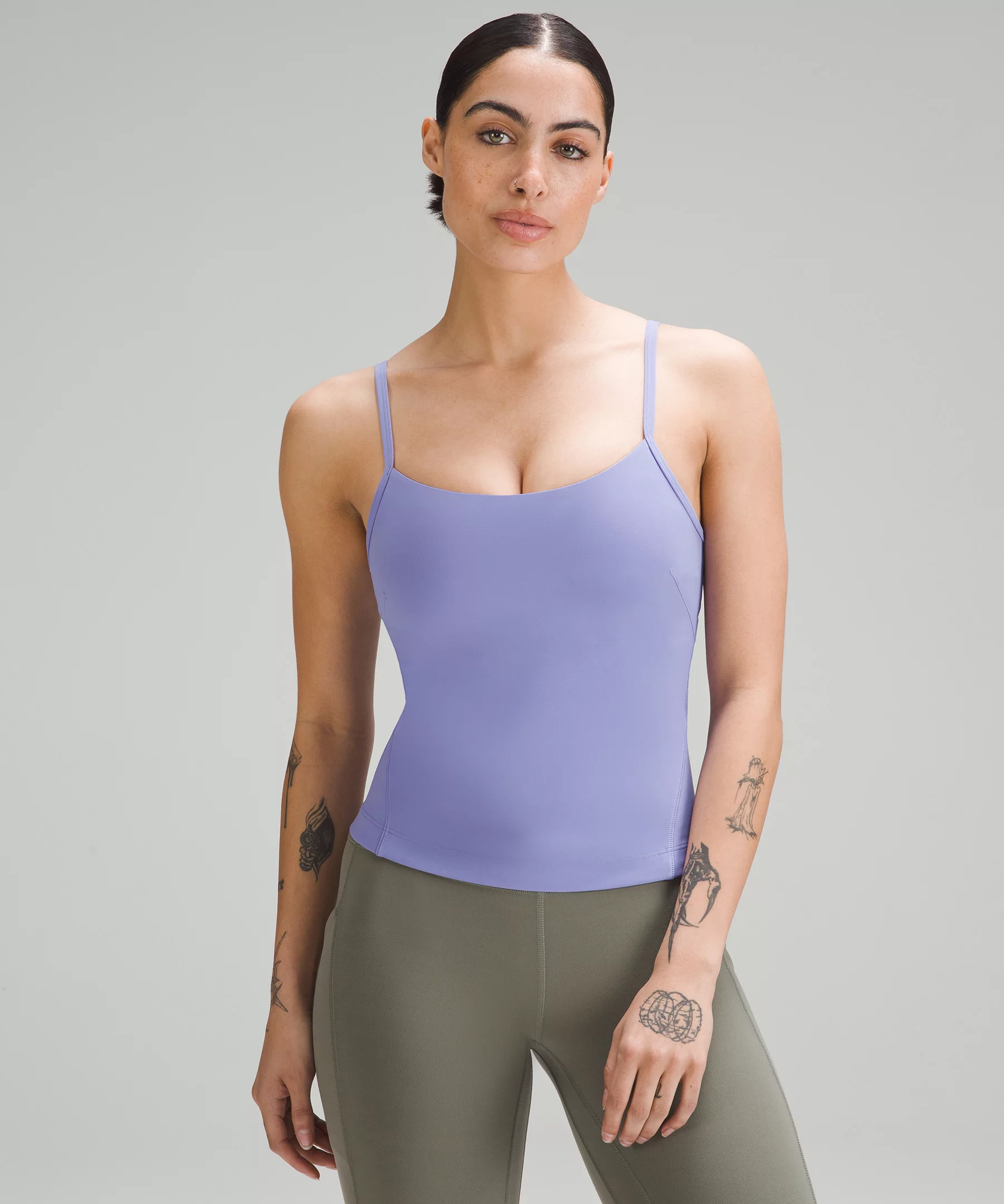 Cross-Back Nulu Yoga Tank Top Dark Lavender