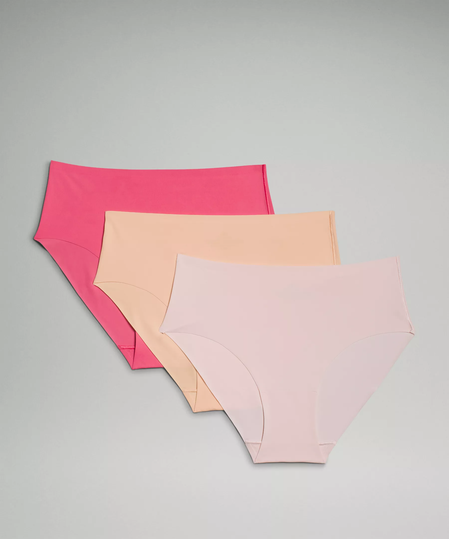 InvisiWear High-Rise Bikini Underwear *3 Pack Lip Gloss/Flush Pink/Summer Glow