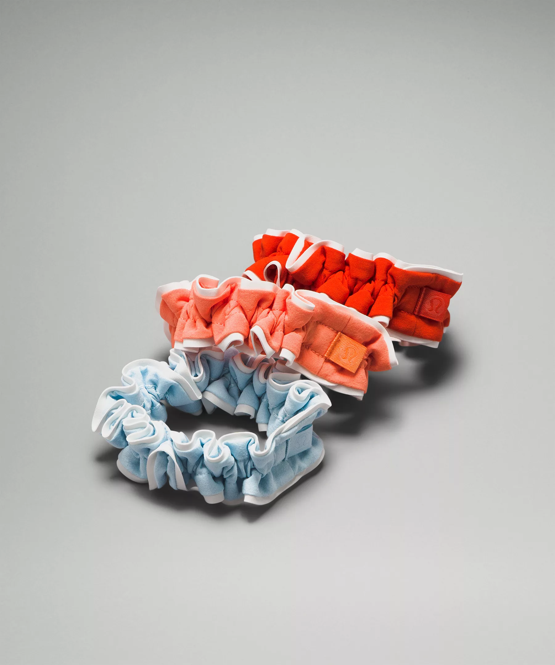 Skinny Reflective Scrunchies 3 Pack Solar Orange/Powder Blue/Sunny Coral