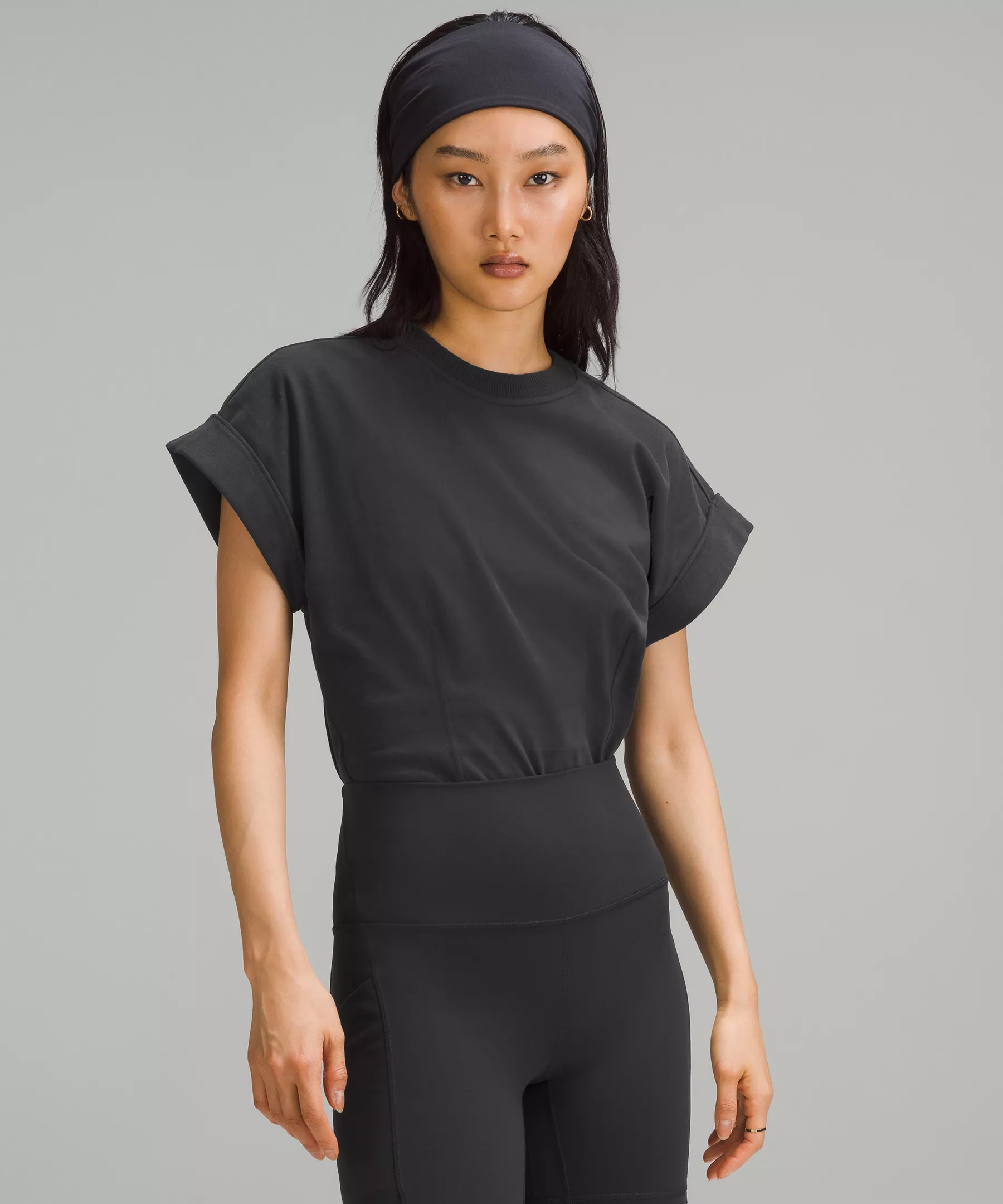 Heavyweight Cotton T-Shirt Bodysuit Black